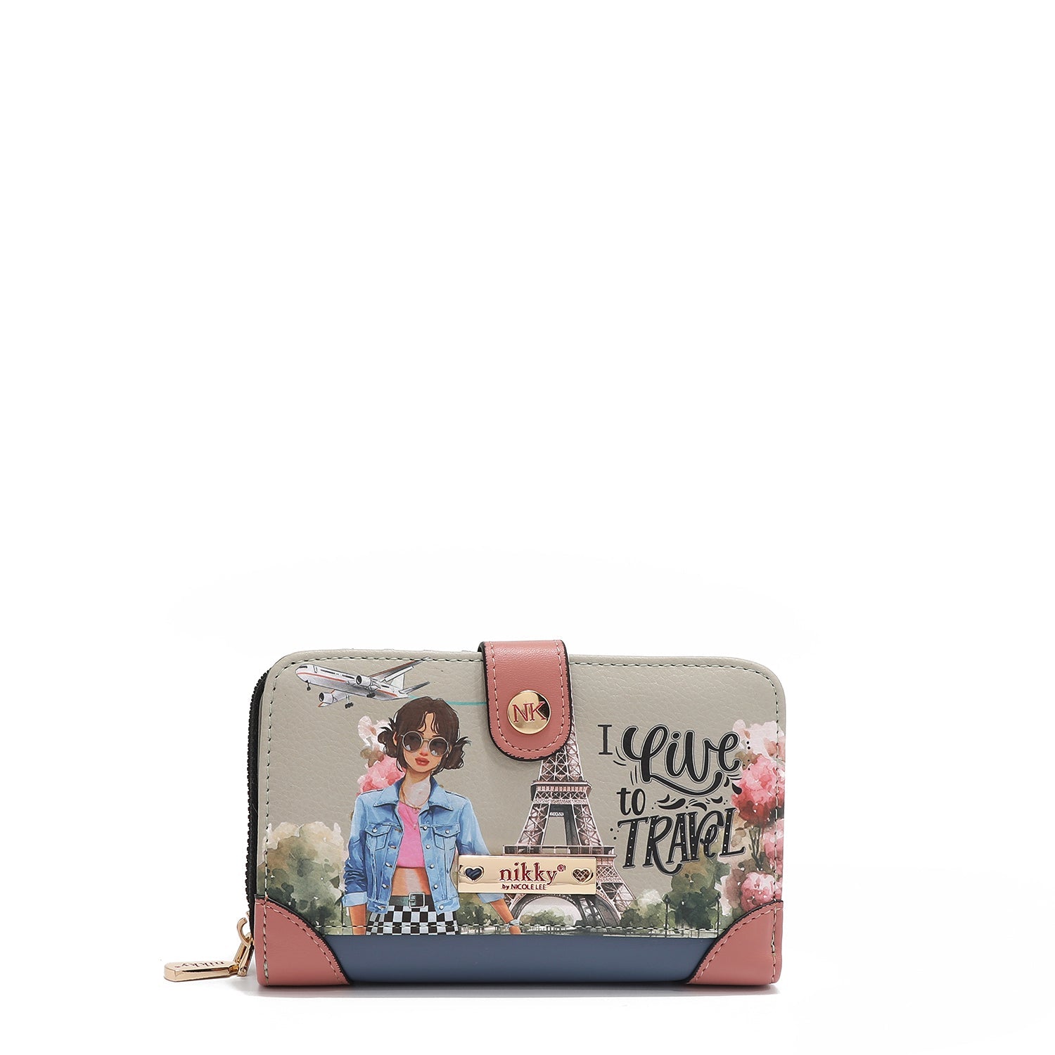 CARTERA COMPACTA (I LIVE TO TRAVEL)