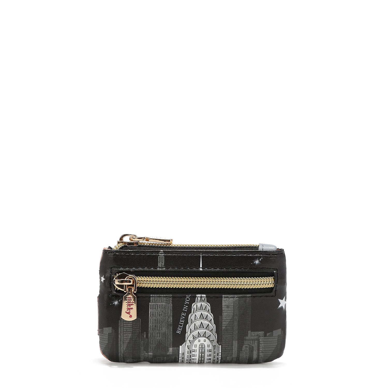 MINI CARD HOLDER WITH ZIPPER CLOSURE AND SNAP BUTTON <tc><tc>Dreamer</tc></tc>