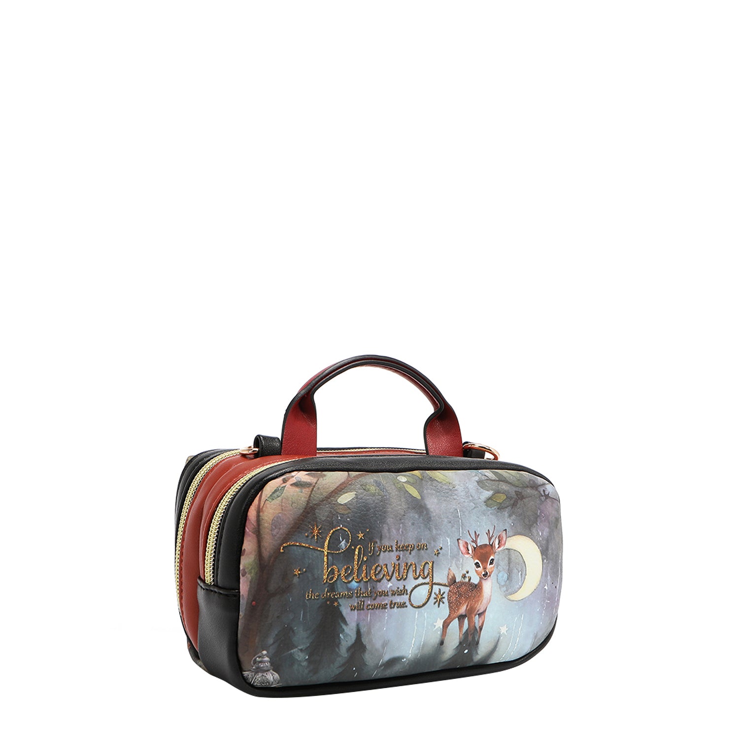 MINI BOLSO CRUZADO BOSTON CON DOBLE CREMALLERA (FAIRY TALE)