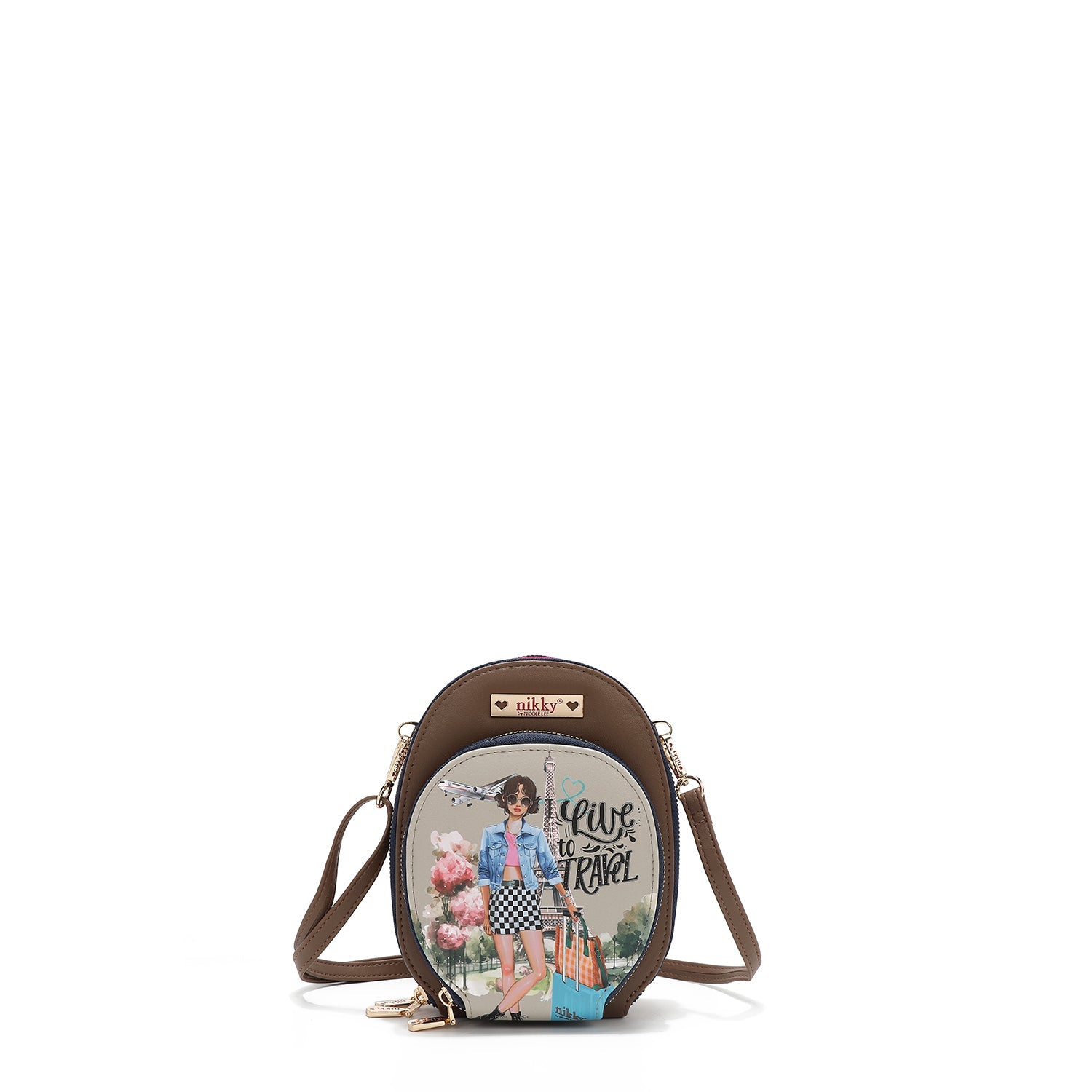 BANDOLERA CRUZADA PEQUEÑA (I LIVE TO TRAVEL)