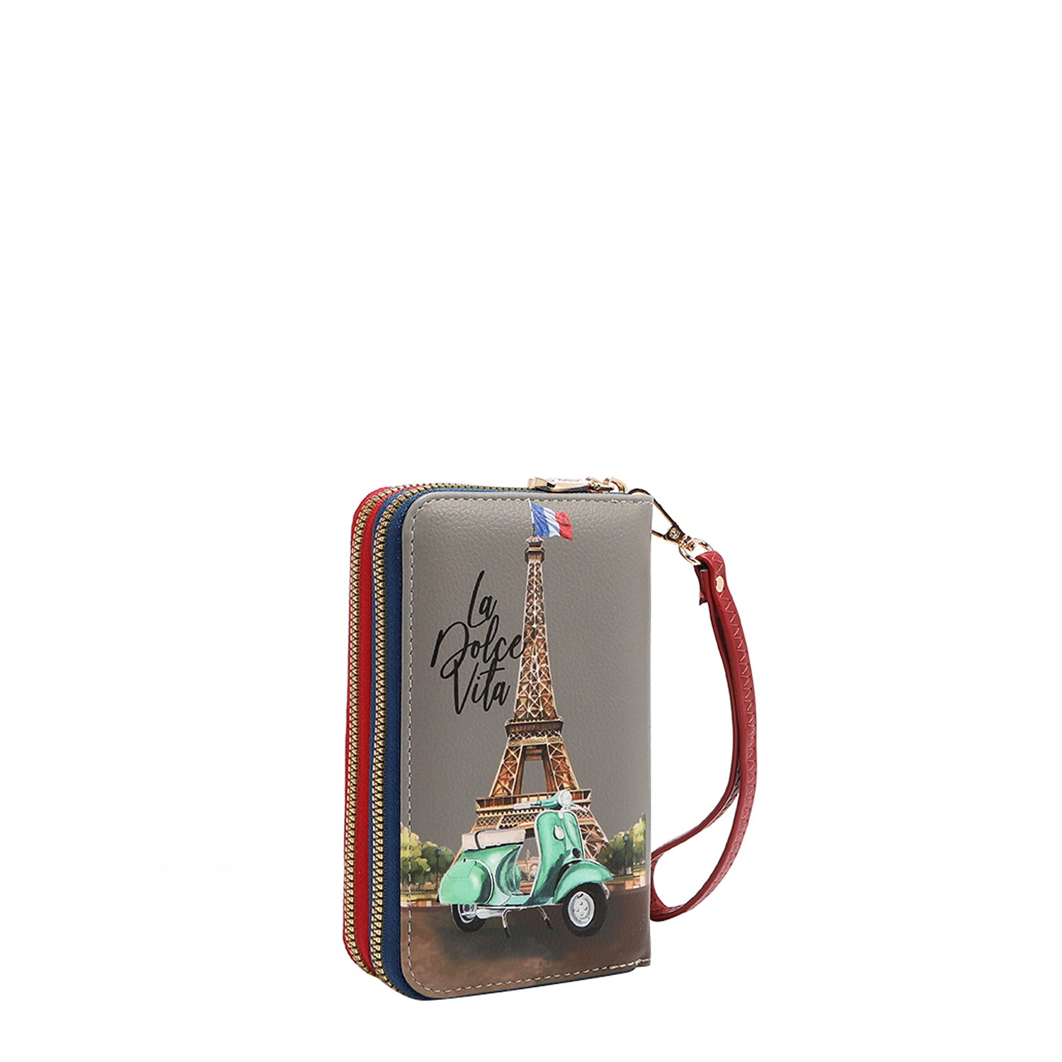 MEDIUM-SIZED DOUBLE ZIPPER WALLET (<tc>EIFFEL DREAMS</tc>)