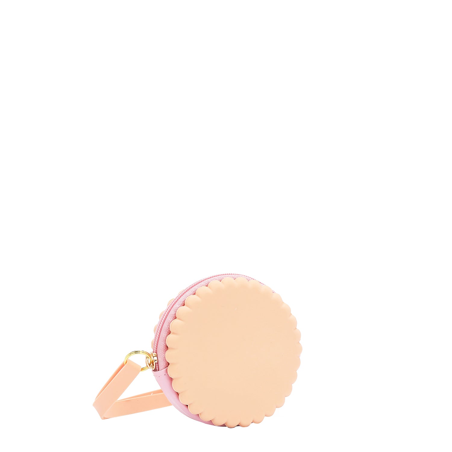 CUSTODIA ROTONDA IN SILICONE CON BRACCIALE (MEANT TO LOVE YOU SALMONE)