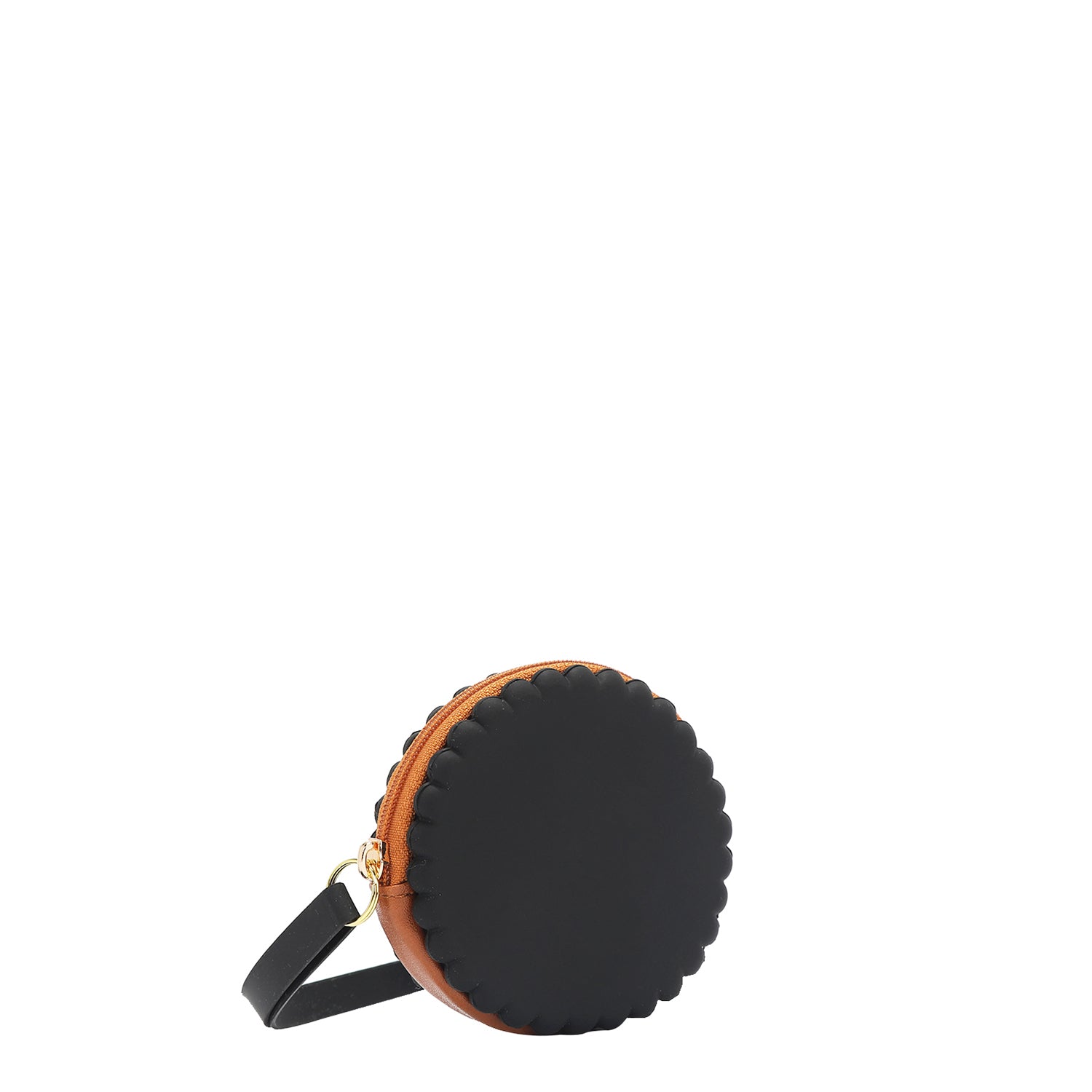 ÉTUI ROND EN SILICONE AVEC BRACELET (<tc>NOSTALGIA</tc> NOIR)
