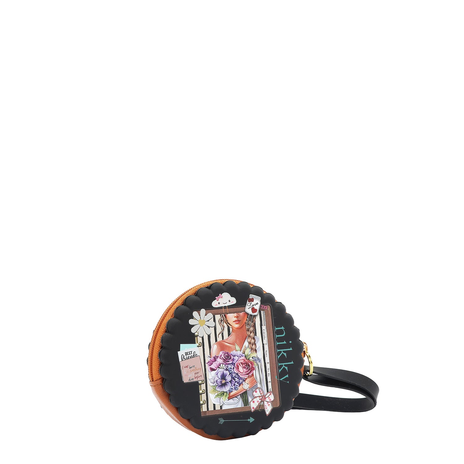 ESTUCHE REDONDO DE SILICONA CON PULSERA (NOSTALGIA NEGRO)