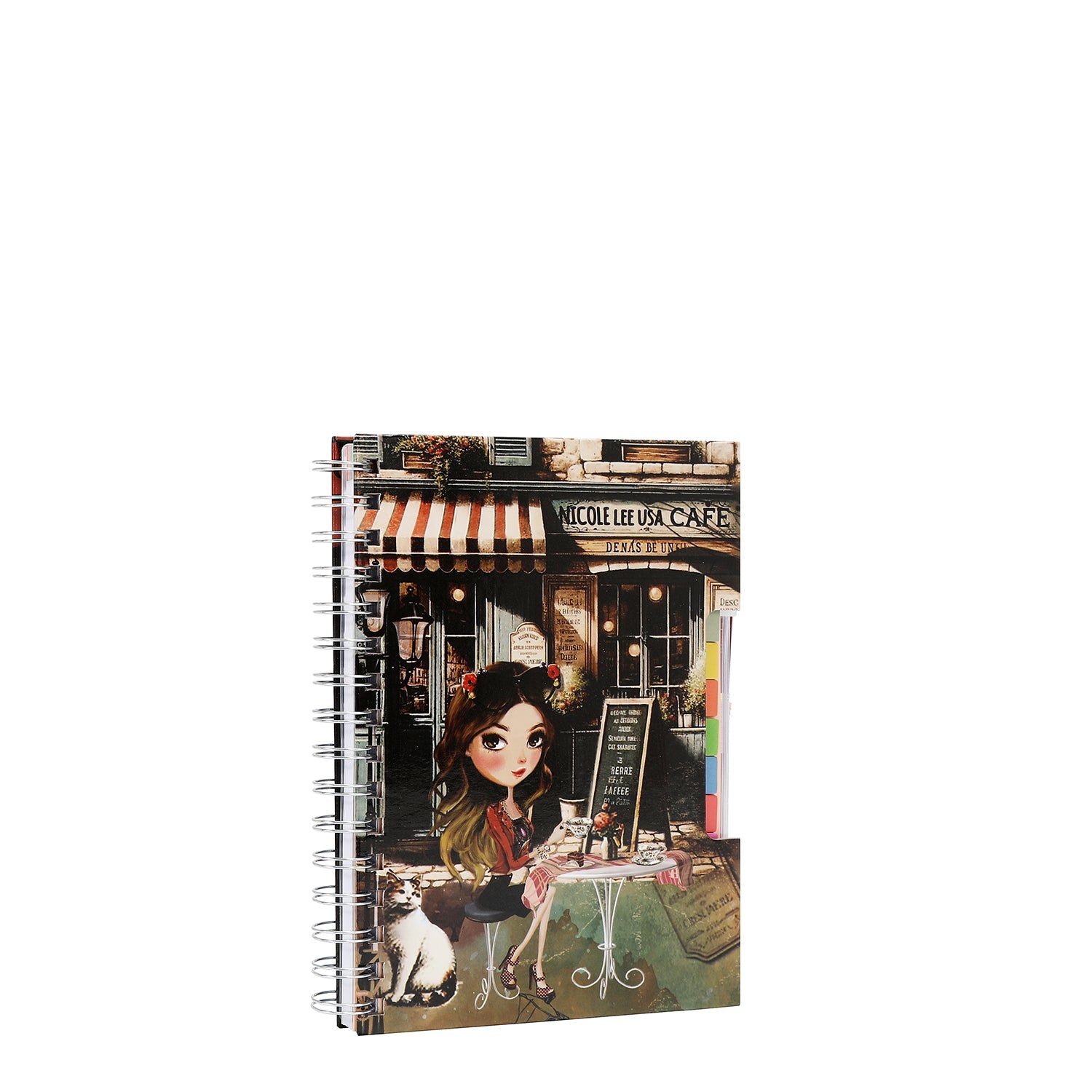 AGENDA ESPIRAL CON BOLSILLO CON CREMALLERA Y NOTAS ADHESIVAS (VIRTUAL FRIEND)