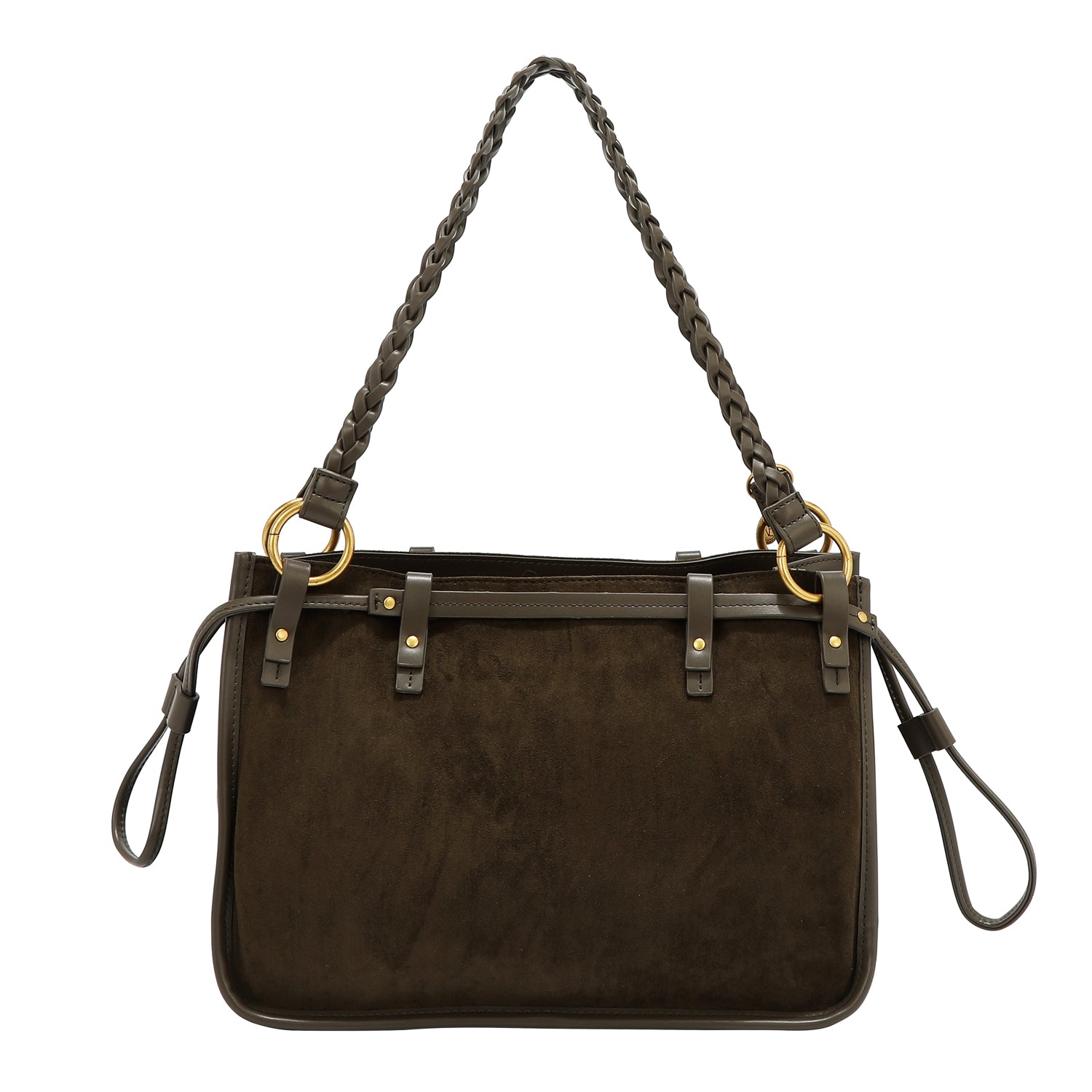 HANDBAG WITH FLORAL DESIGN (OLIVE)