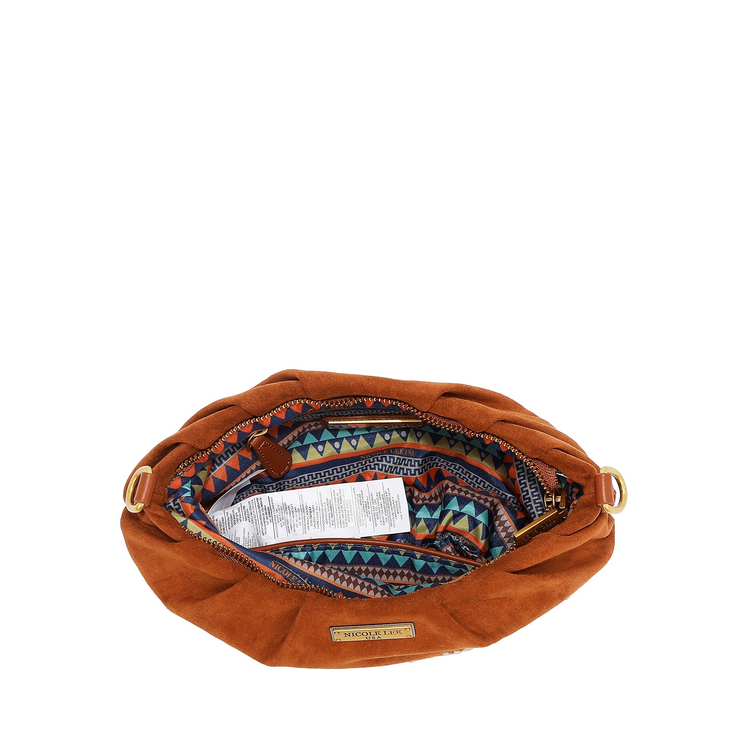 BANDOLERA CON DISEÑO FLORAL (NEGRO)