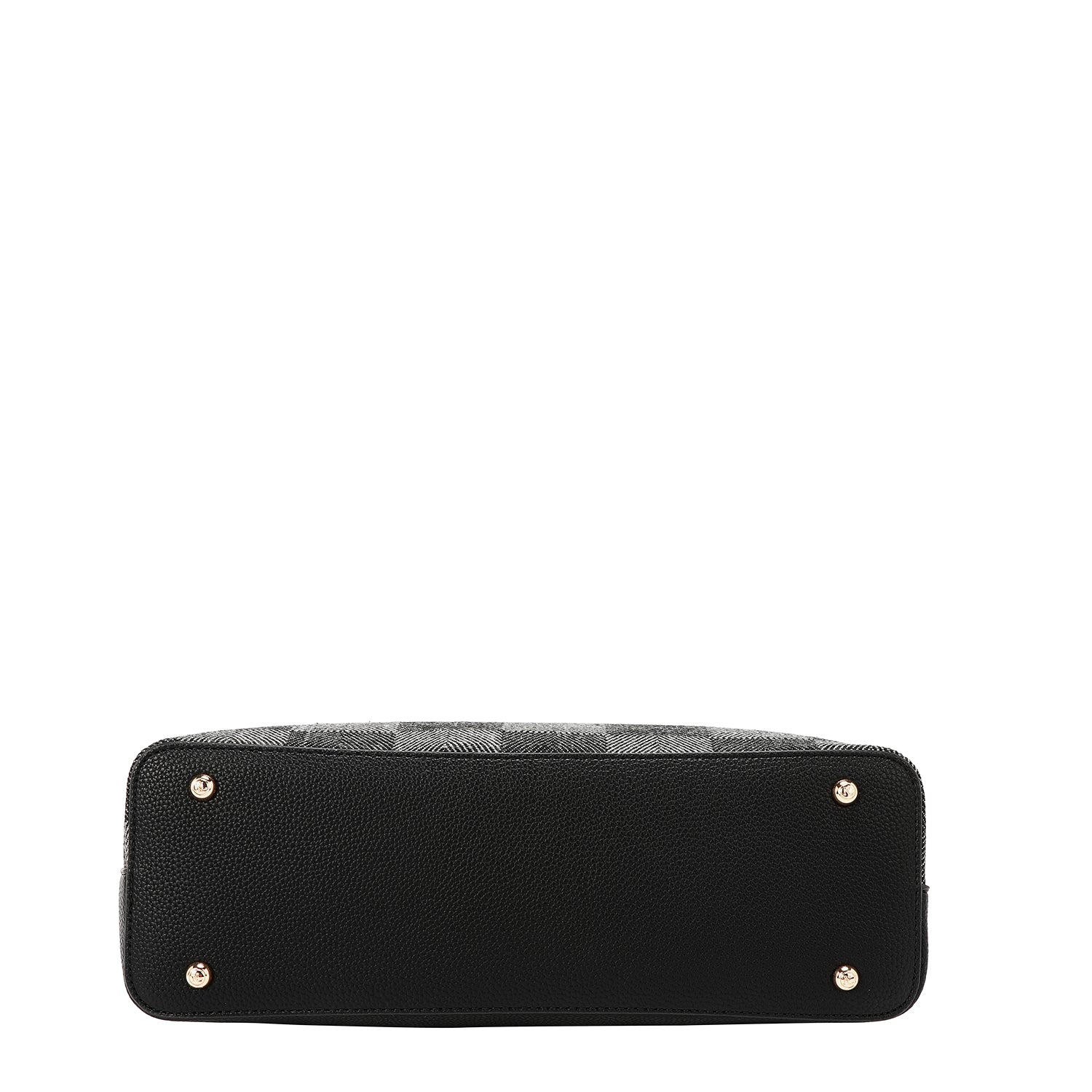 BOLSO TOTE CHIC CON CUADROS (NEGRO)