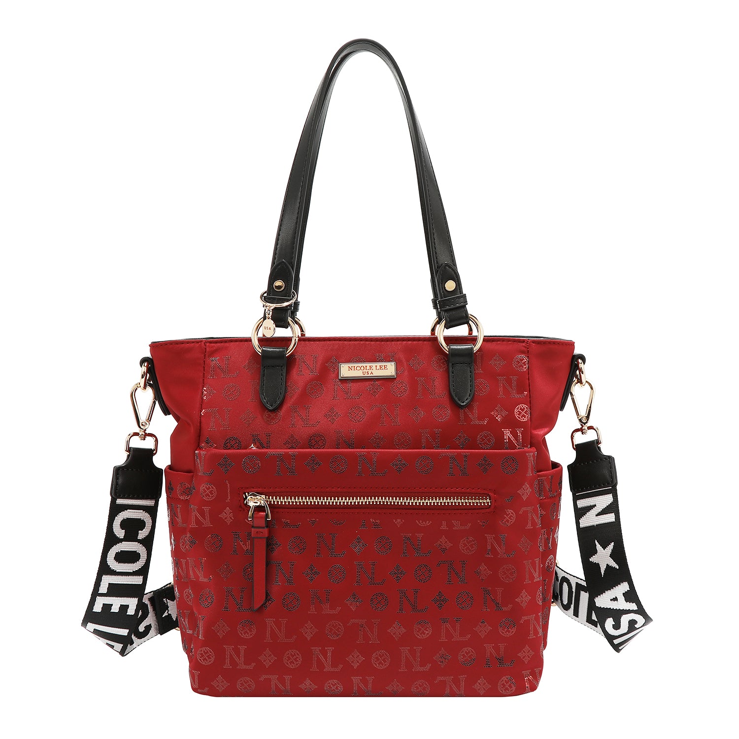 HANDTASCHE MIT MONOGRAMM (ROT)