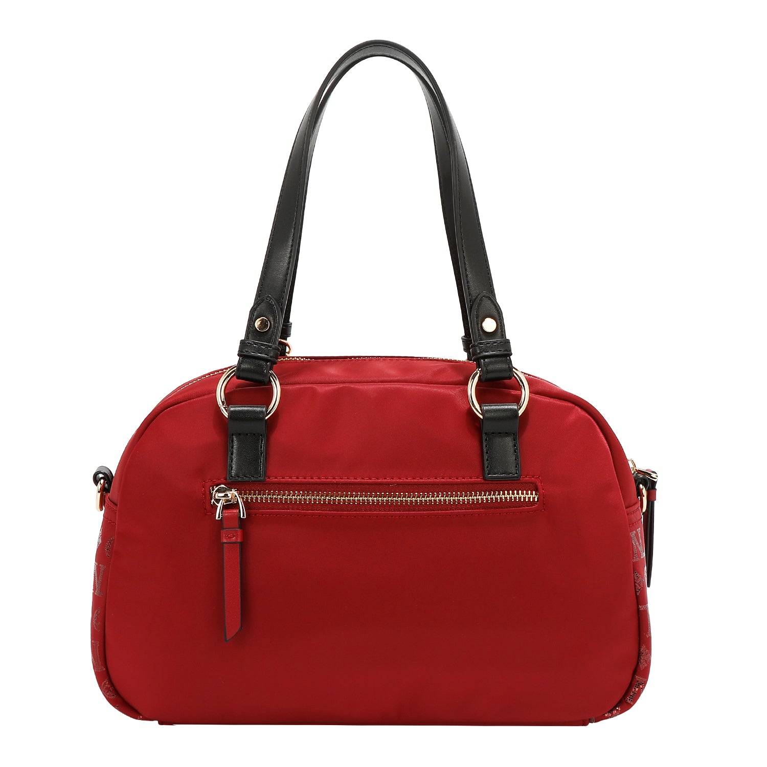 BOSTON BAG WITH MONOGRAM LOGO (RED)