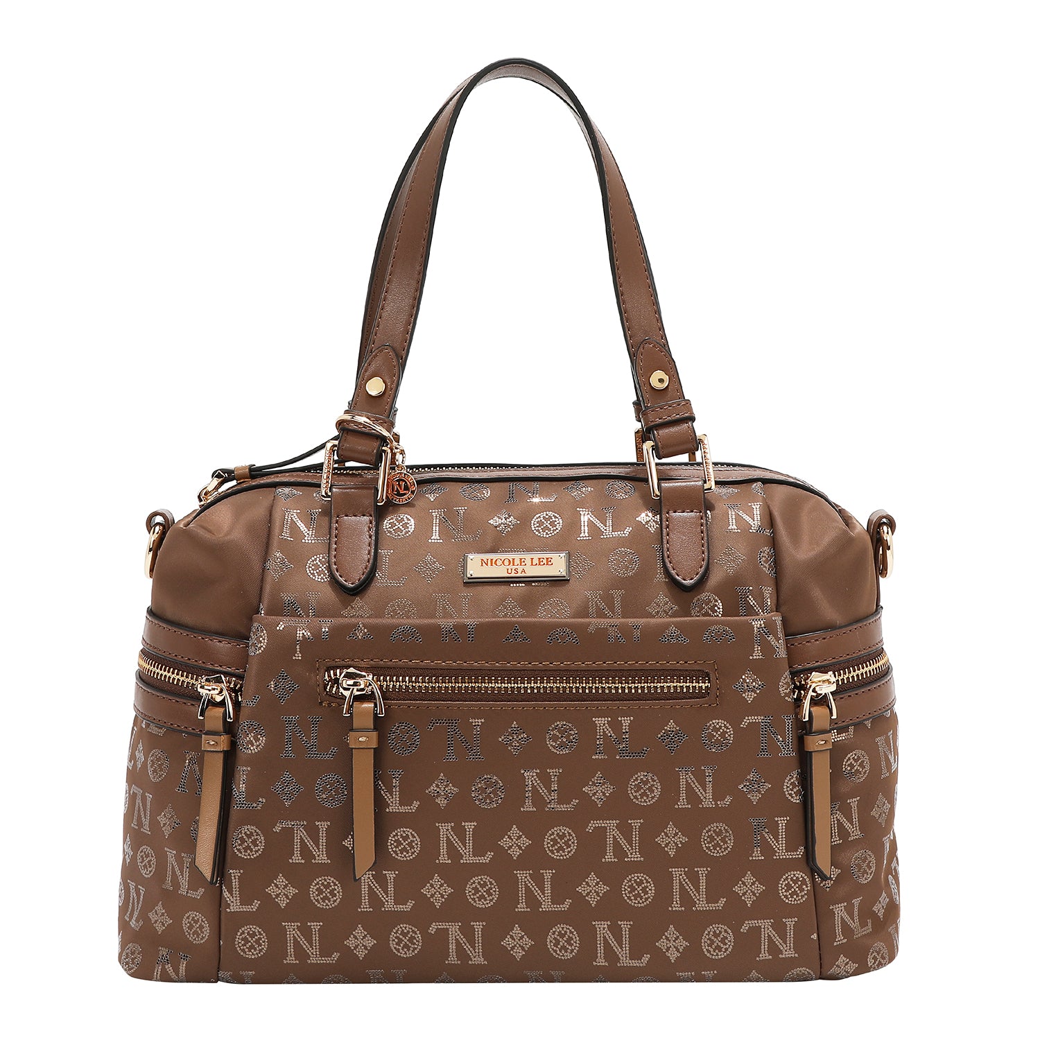 BORSA A BORSA CON LOGO MONOGRAMMA (MARRONE)