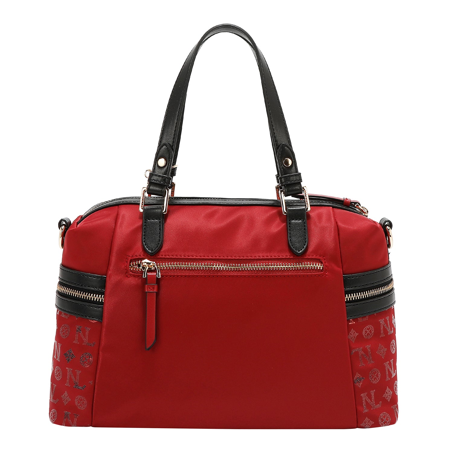 SATCHEL BAG WITH MONOGRAM LOGO (RED)