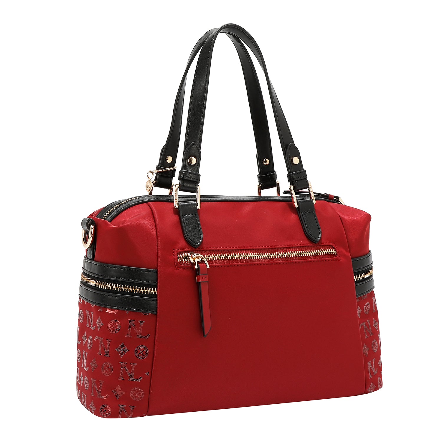 SATCHEL BAG WITH MONOGRAM LOGO (RED)