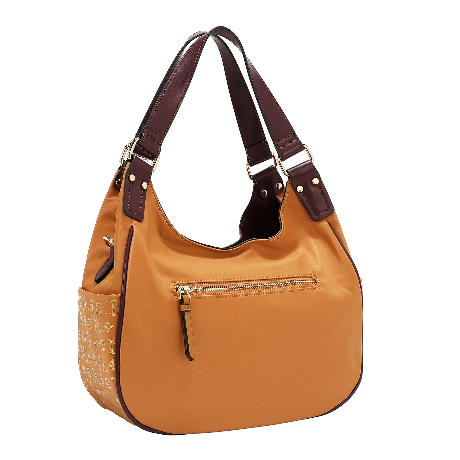 BORSA A TRACOLLA CON LOGO MONOGRAMMA (CAMMELLO)