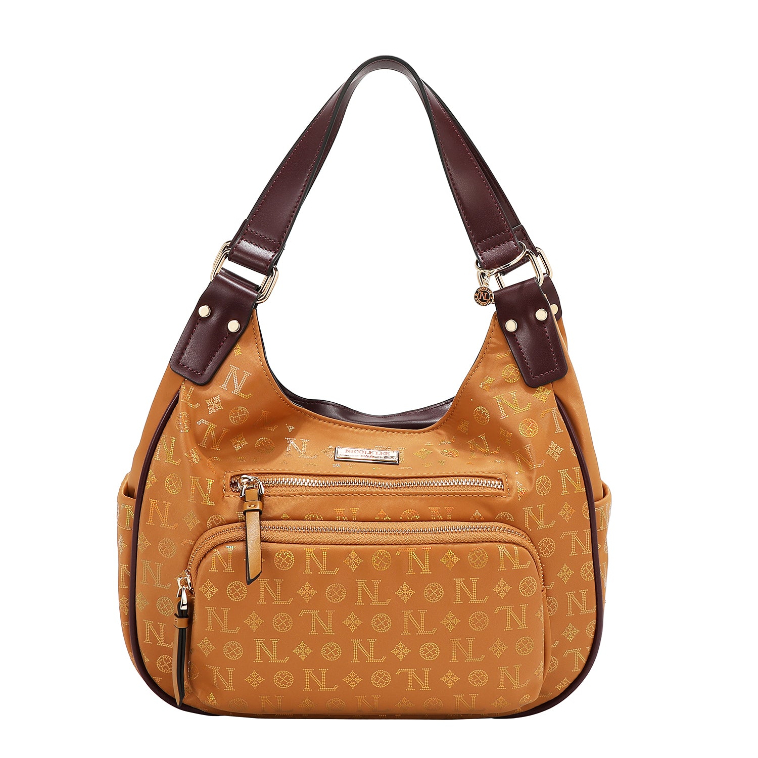 BORSA A TRACOLLA CON LOGO MONOGRAMMA (CAMMELLO)