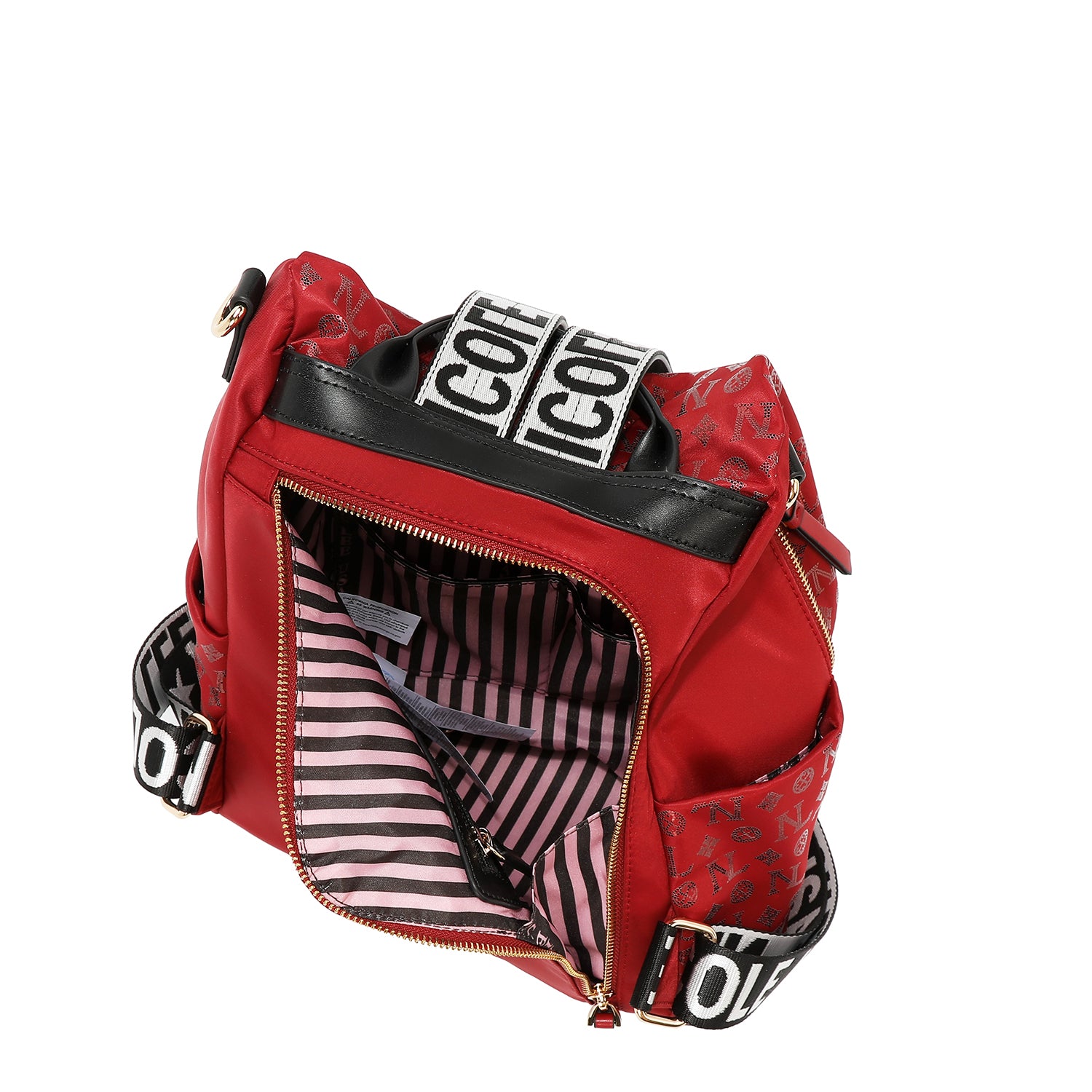 BACKPACK WITH MONOGRAM LOGO (RED)