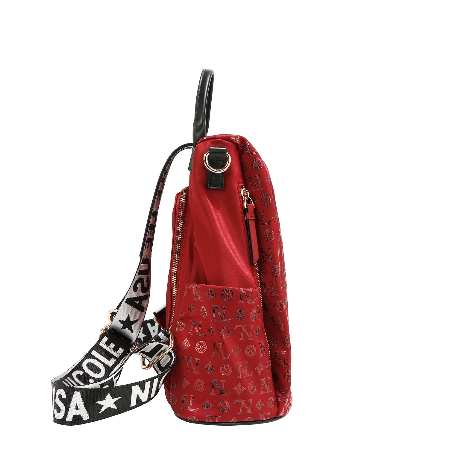 BACKPACK WITH MONOGRAM LOGO (RED)