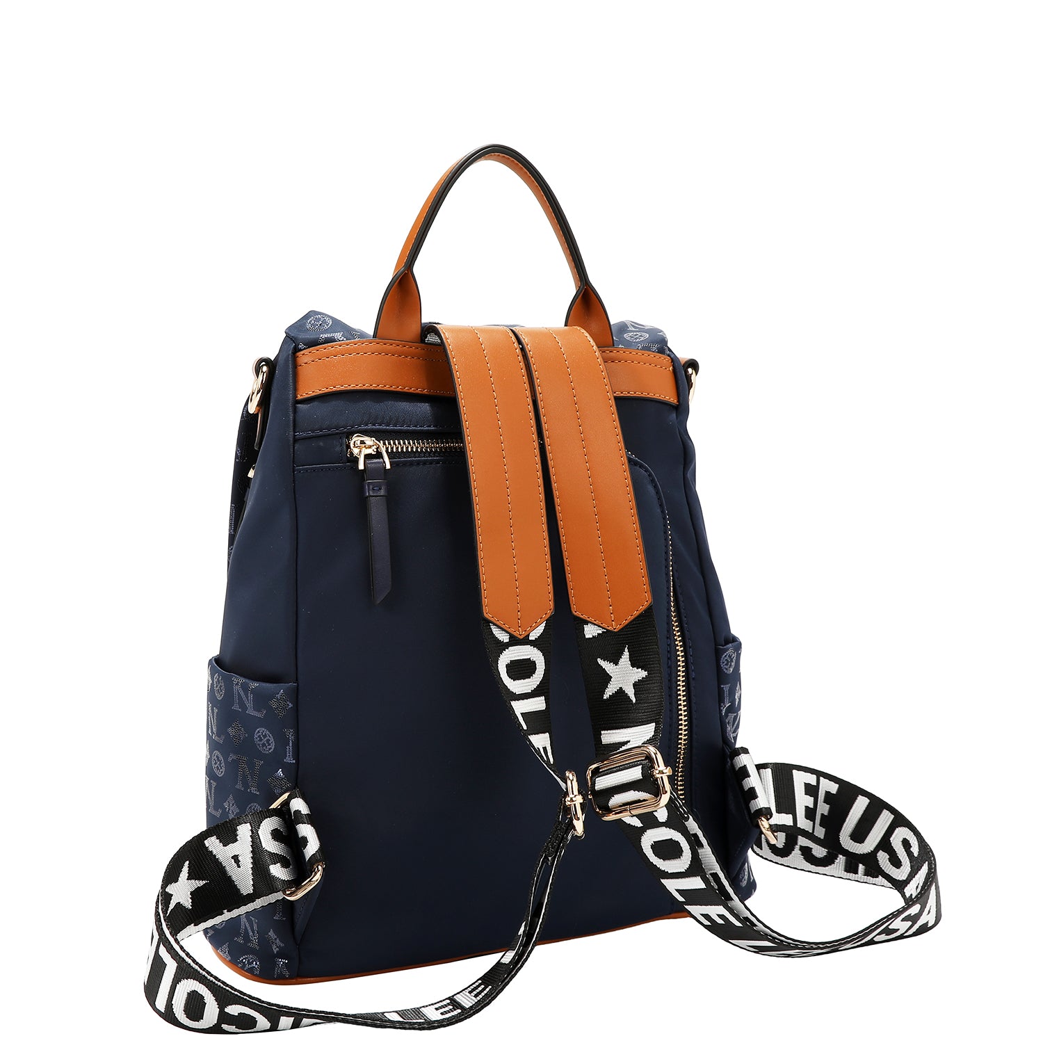 ZAINO CON LOGO MONOGRAMMA (BLU)
