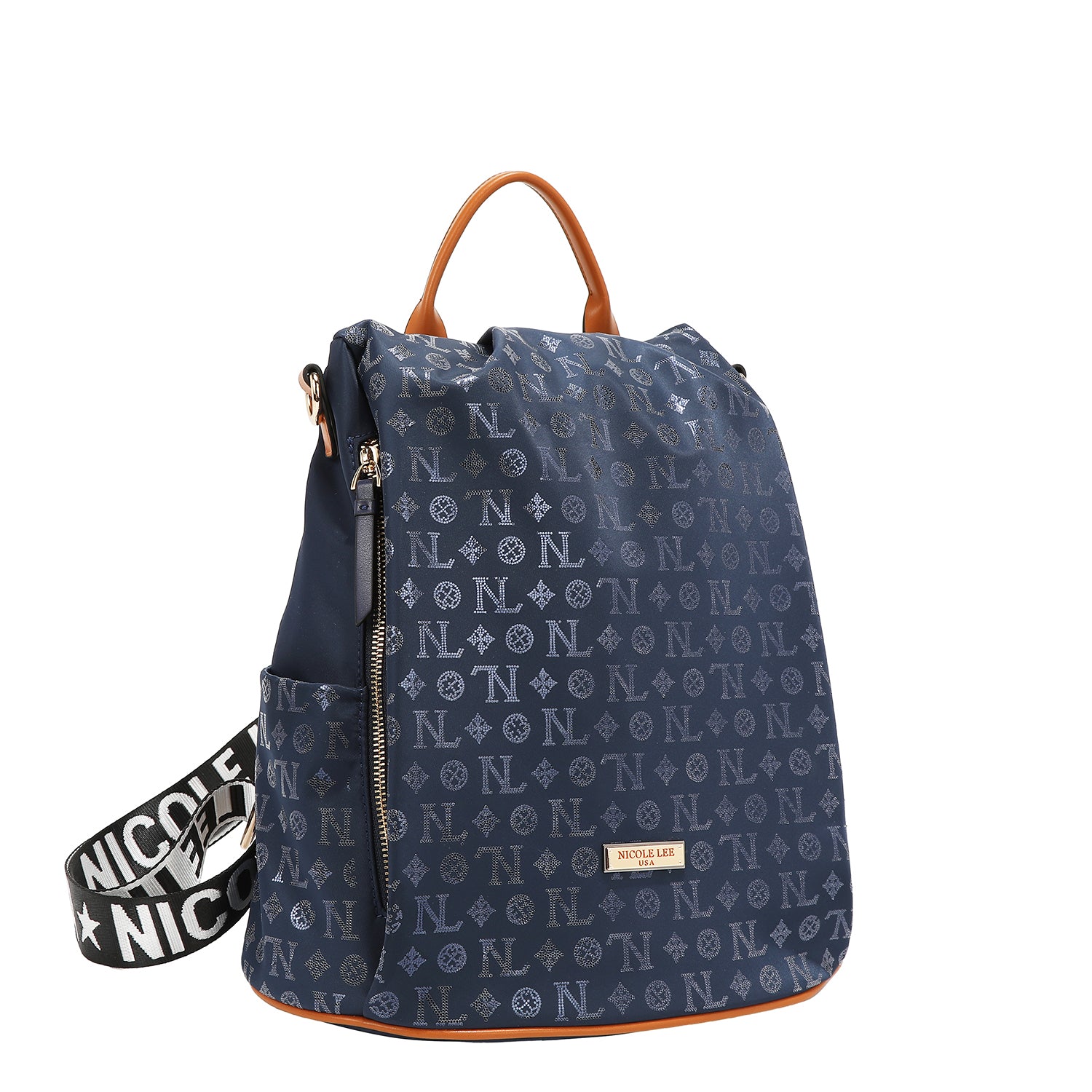 ZAINO CON LOGO MONOGRAMMA (BLU)