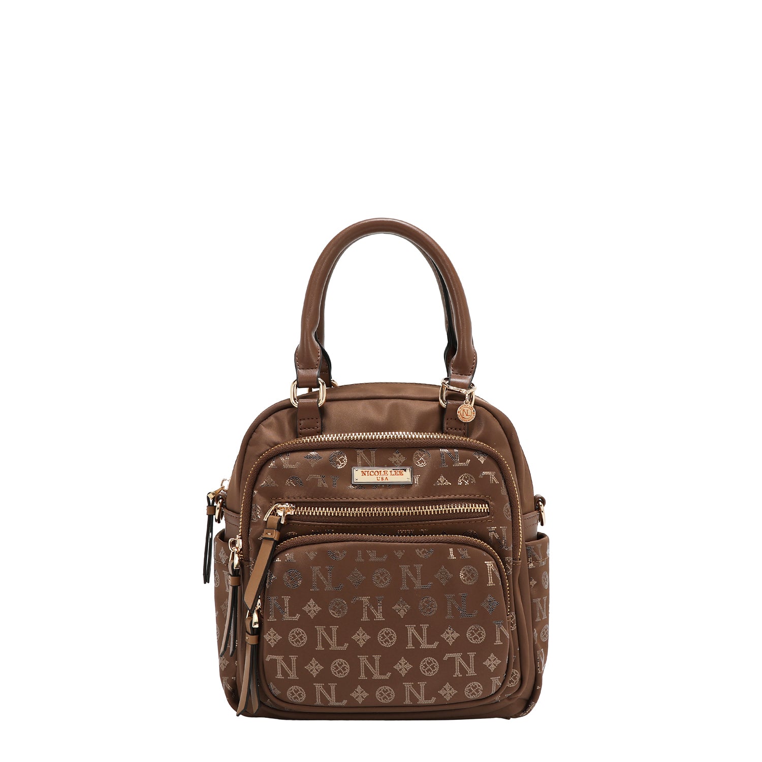 BORSA MULTIUSO CON LOGO MONOGRAMMA (MARRONE)