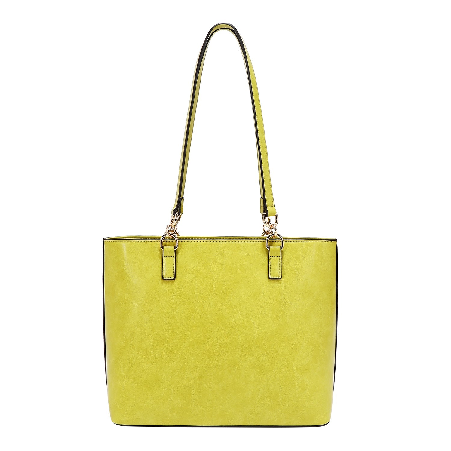 TOTE BAG WITH STITCHING (LIME)