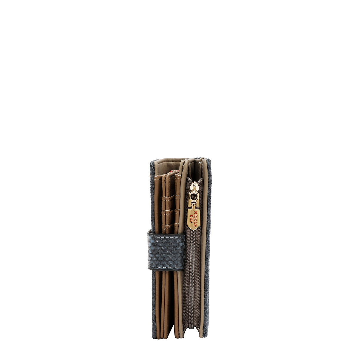 CARTERA GLAM CON TACHUELAS (AZUL)