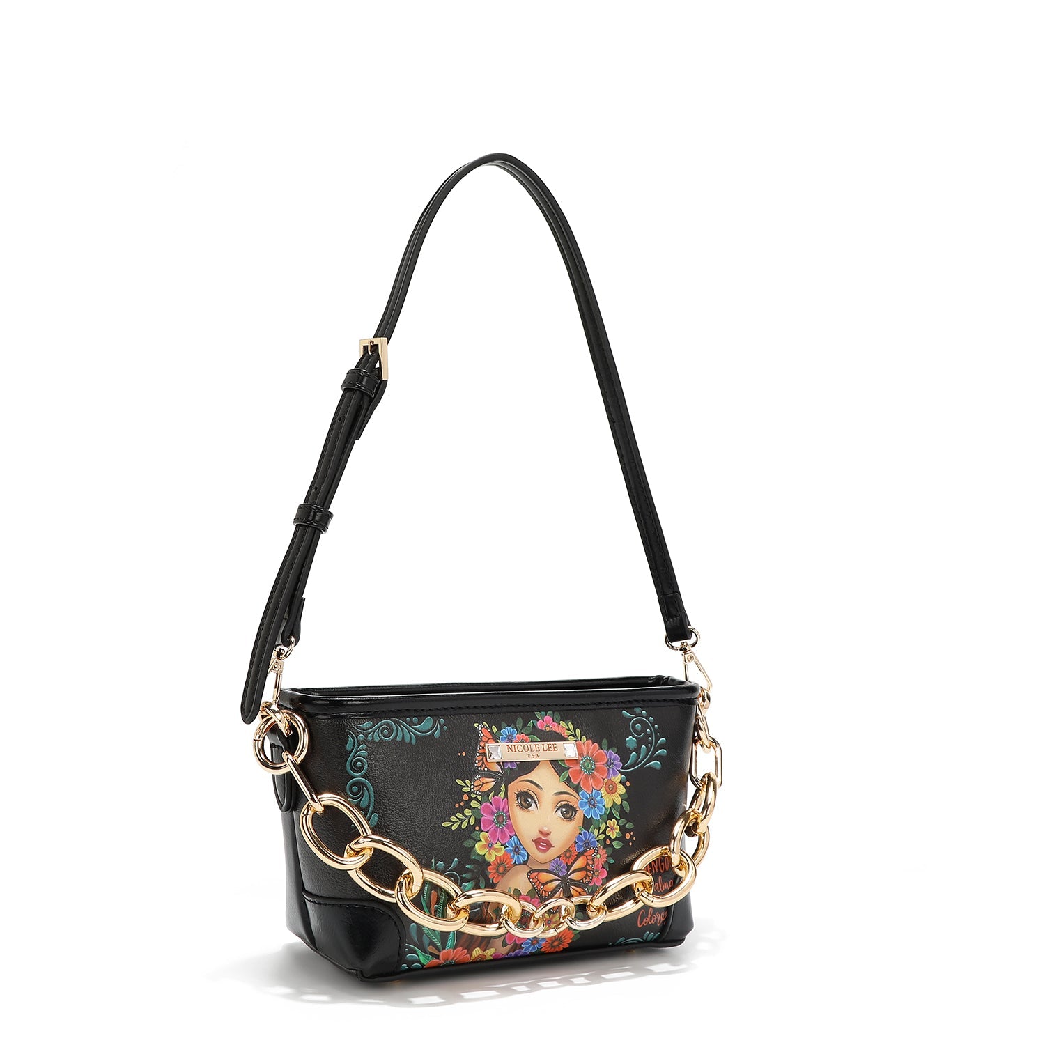 BOLSO DE MANO PEQUEÑO CON CADENA ALMA DE COLORES