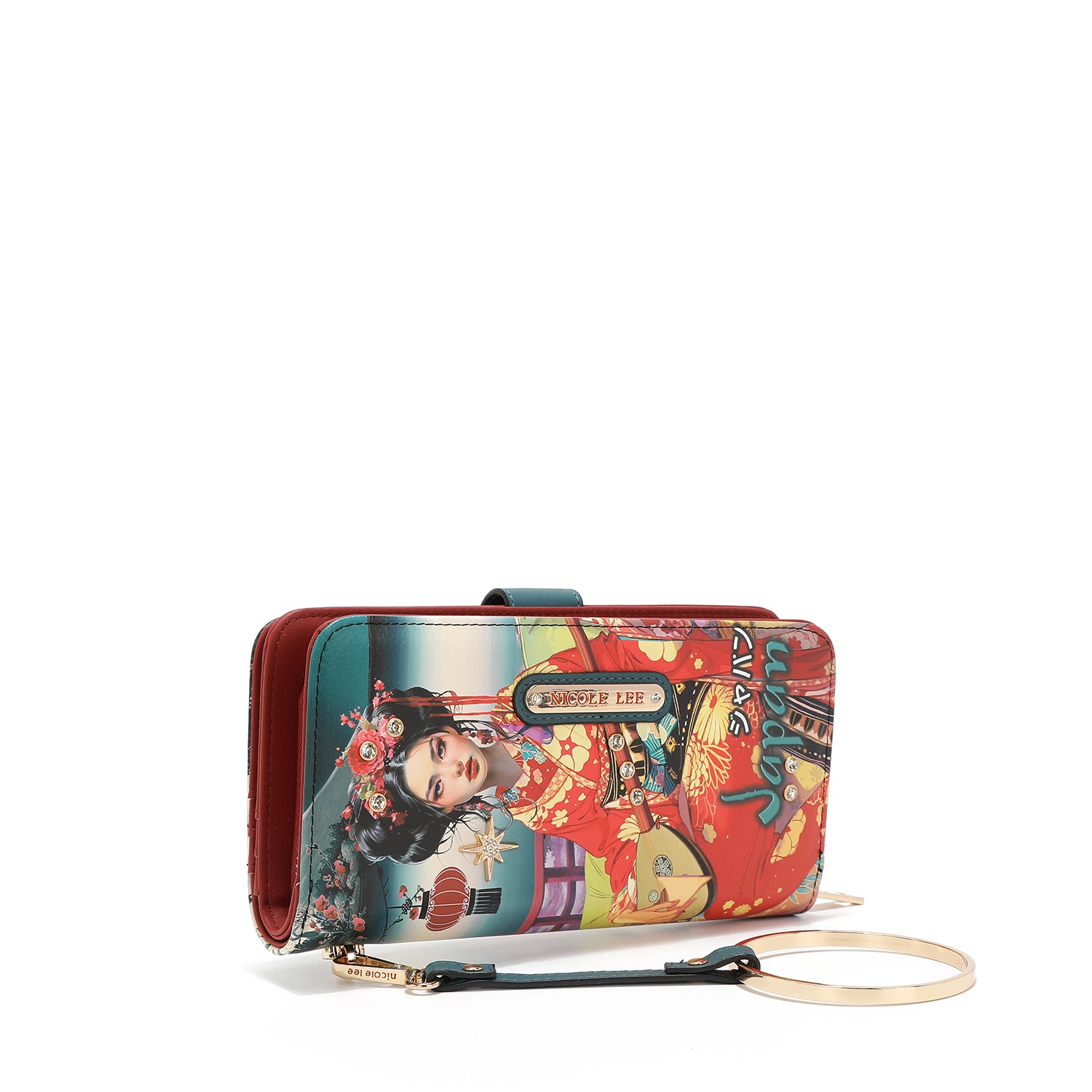 CARTERA PLEGABLE CON LA FIRMA DE NL CON CORREA (AKIKO LA BELLEZA)