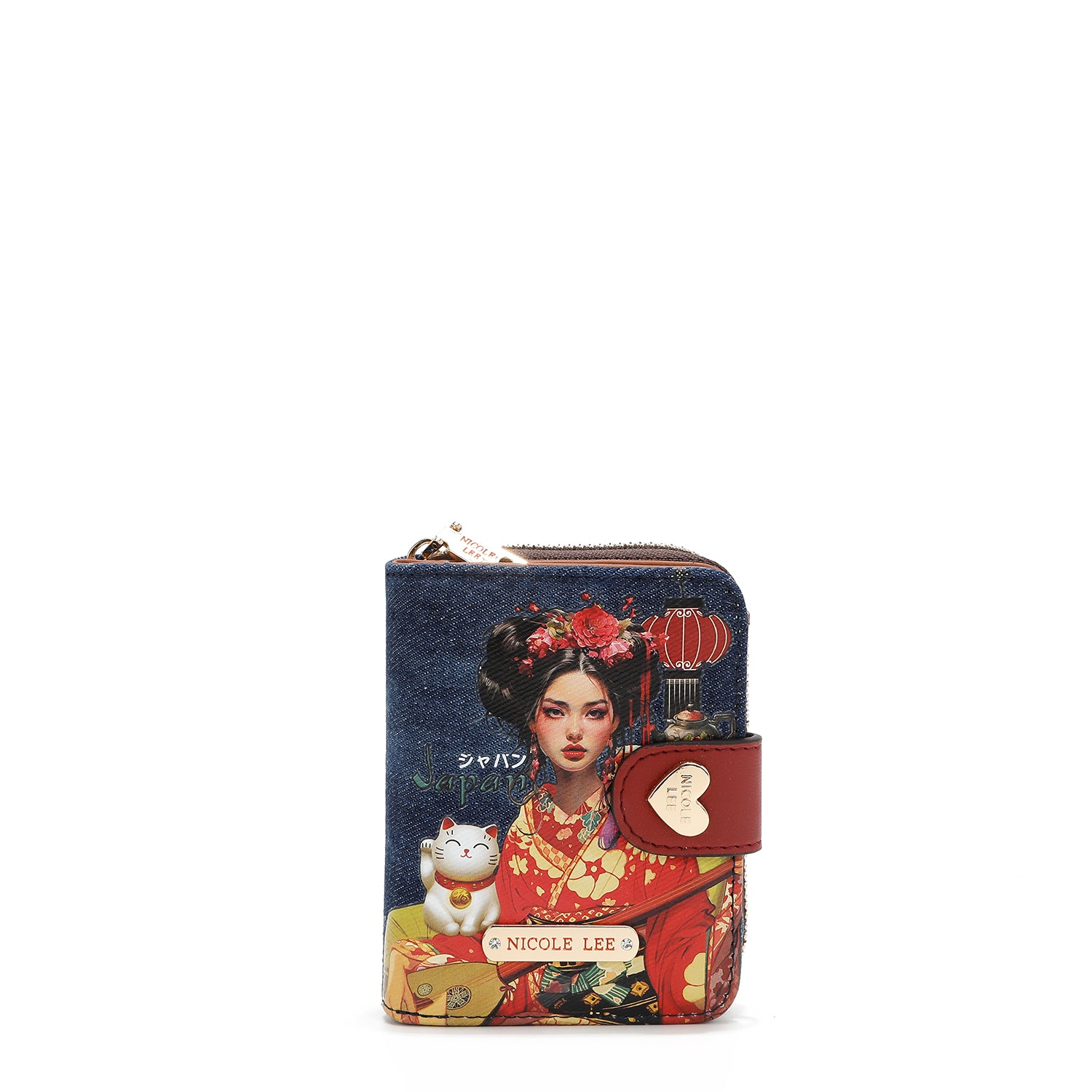 CARTERA PLEGABLE CORAZON DE DENIM (AKIKO LA BELLEZA)