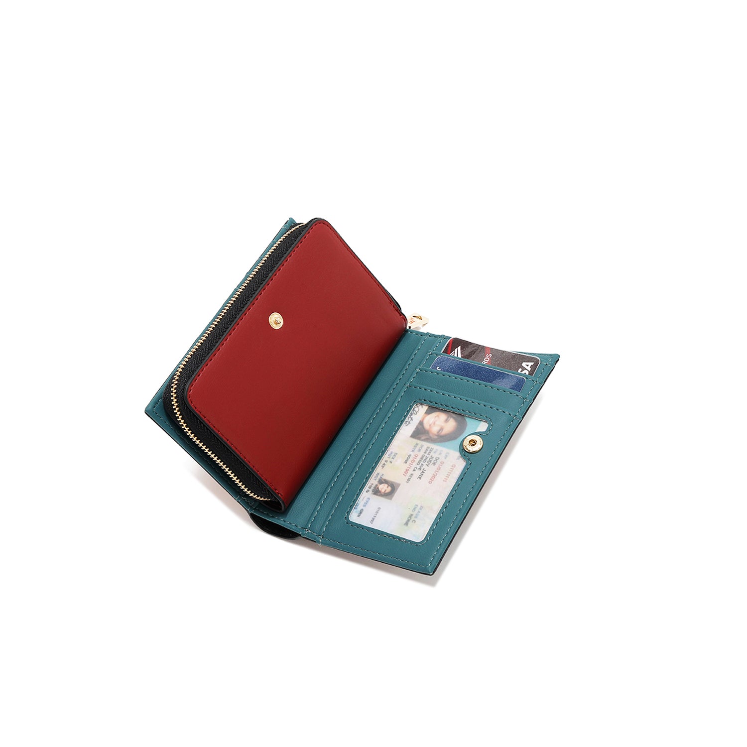FOLDABLE WALLET WITH CENTRAL ZIP (<tc>MARTHA TRAVELS ITALY</tc>)