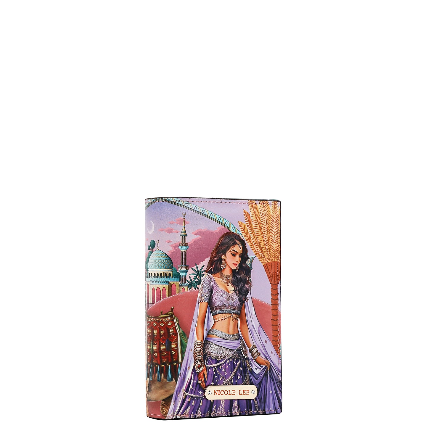 PORTEFEUILLE PLIABLE AVEC FERMETURE ÉCLAIR CENTRALE (<tc>QUEEN CLEOPATRA</tc>)