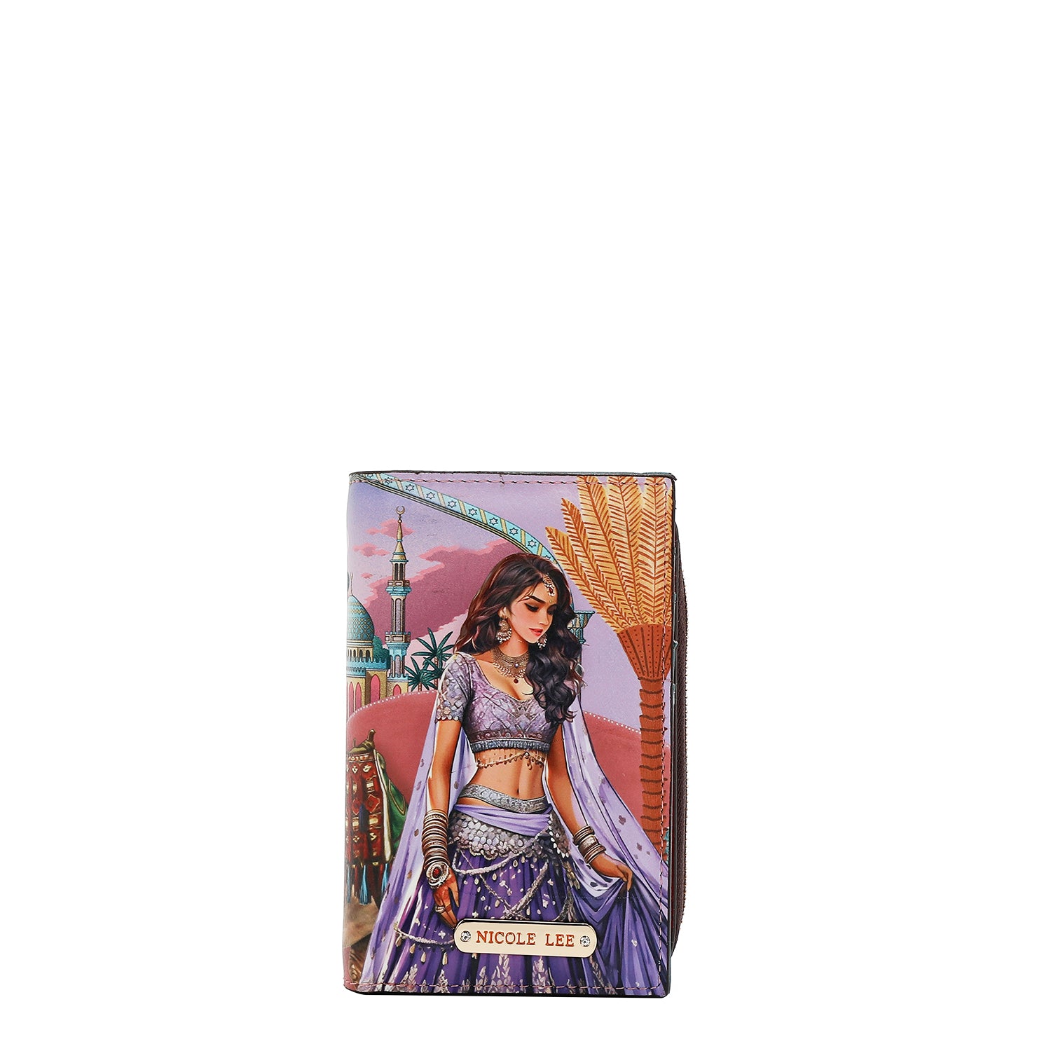 PORTEFEUILLE PLIABLE AVEC FERMETURE ÉCLAIR CENTRALE (<tc>QUEEN CLEOPATRA</tc>)
