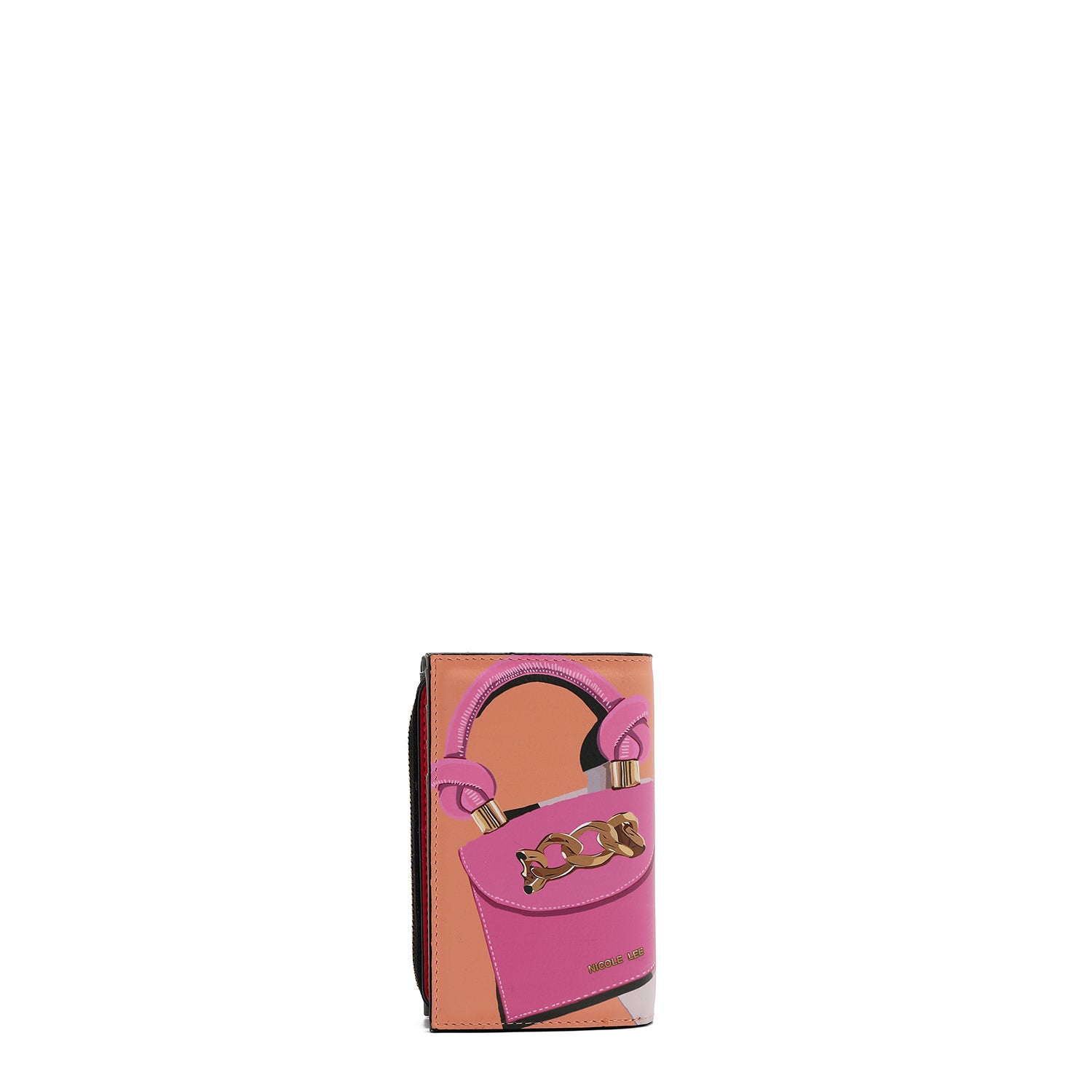 FOLDABLE WALLET WITH CENTRAL ZIP (<tc>VIOLET BLOSSOM</tc>)