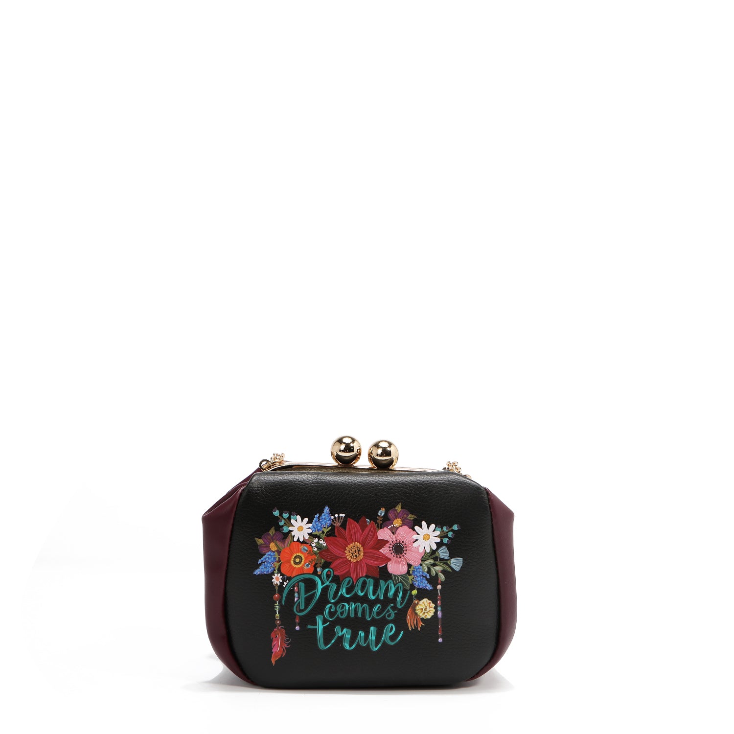 MINI BORSA A TRACOLLA CON CHIUSURA KISS LOCK (<tc>DREAM COMES TRUE</tc>)