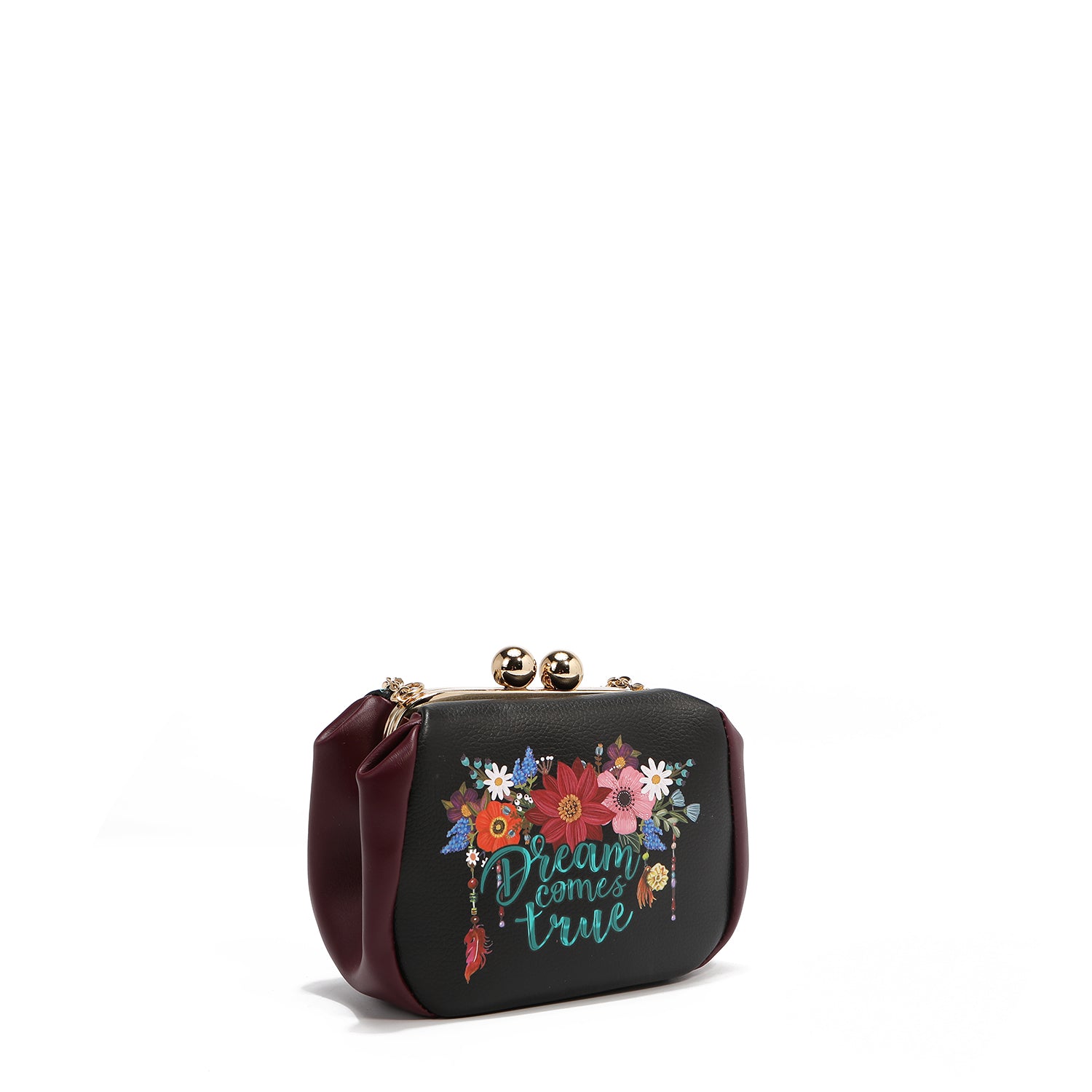 MINI BORSA A TRACOLLA CON CHIUSURA KISS LOCK (<tc>DREAM COMES TRUE</tc>)