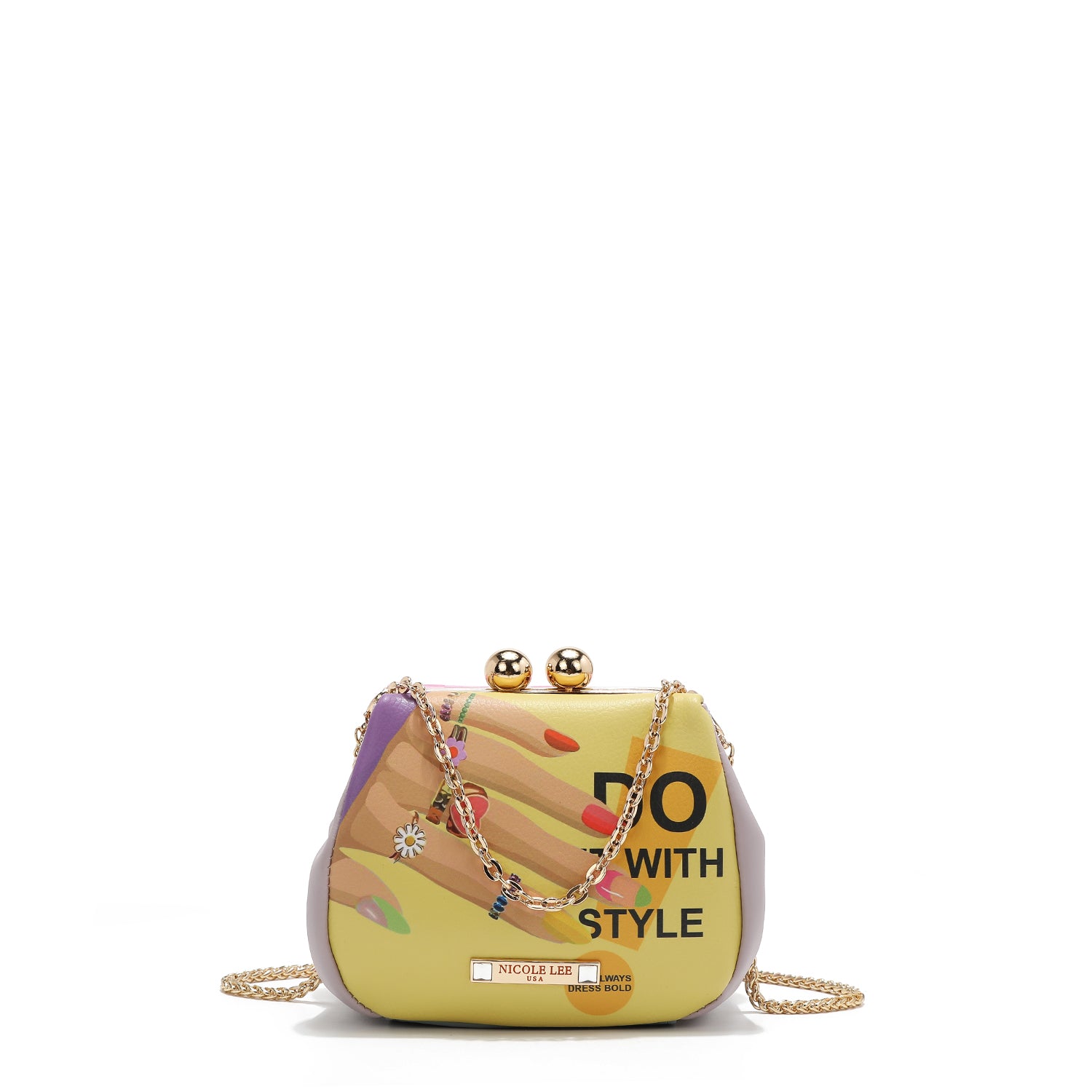 MINI BOLSO CRUZADO CON CIERRE KISS LOCK (NAIL POLISH)