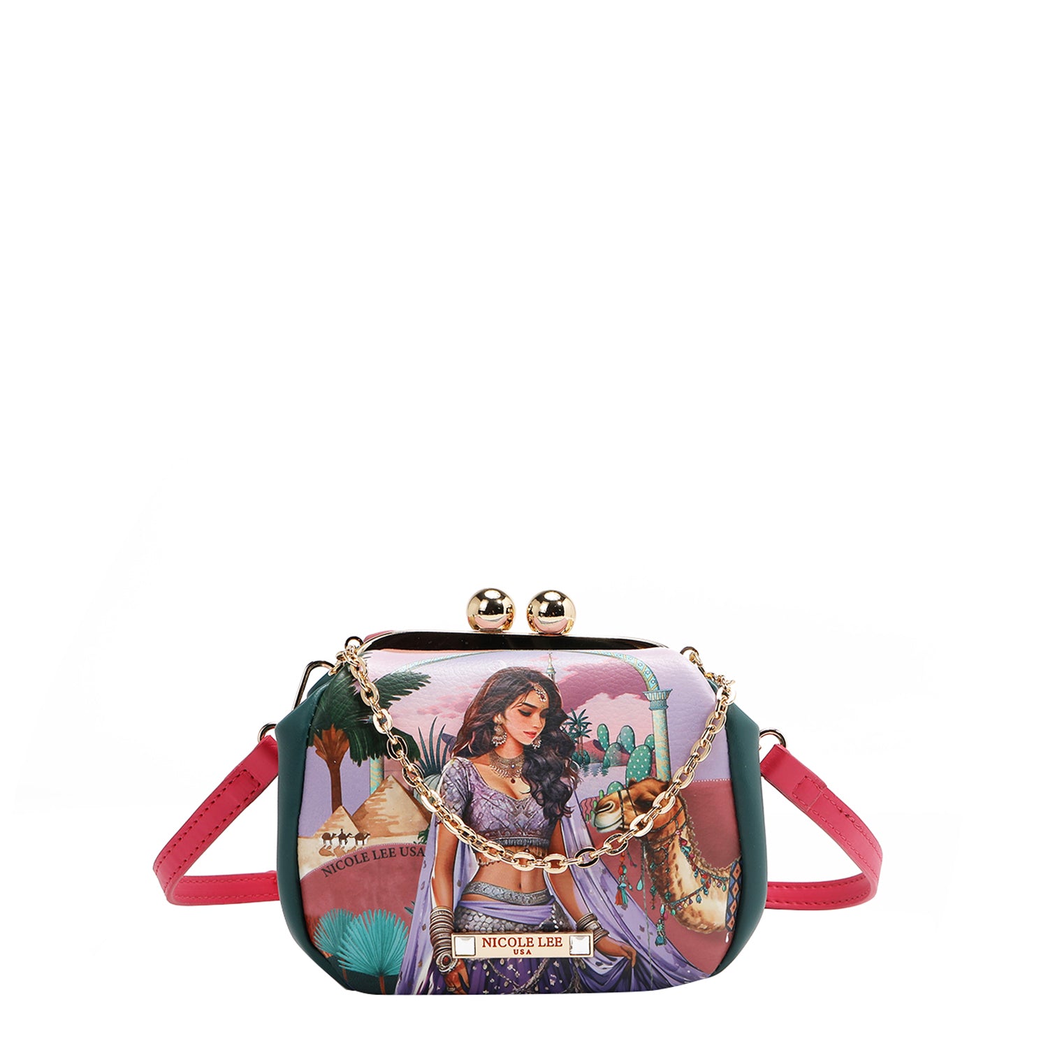MINI SAC BANDOULIÈRE AVEC FERMETURE KISS LOCK (<tc>QUEEN CLEOPATRA</tc>)