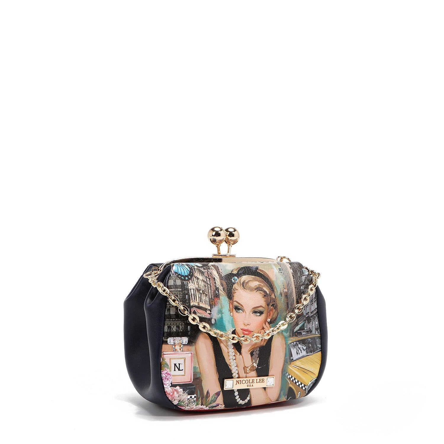 MINI BOLSO CRUZADO CON CIERRE KISS LOCK (SABINA IMAGINES)
