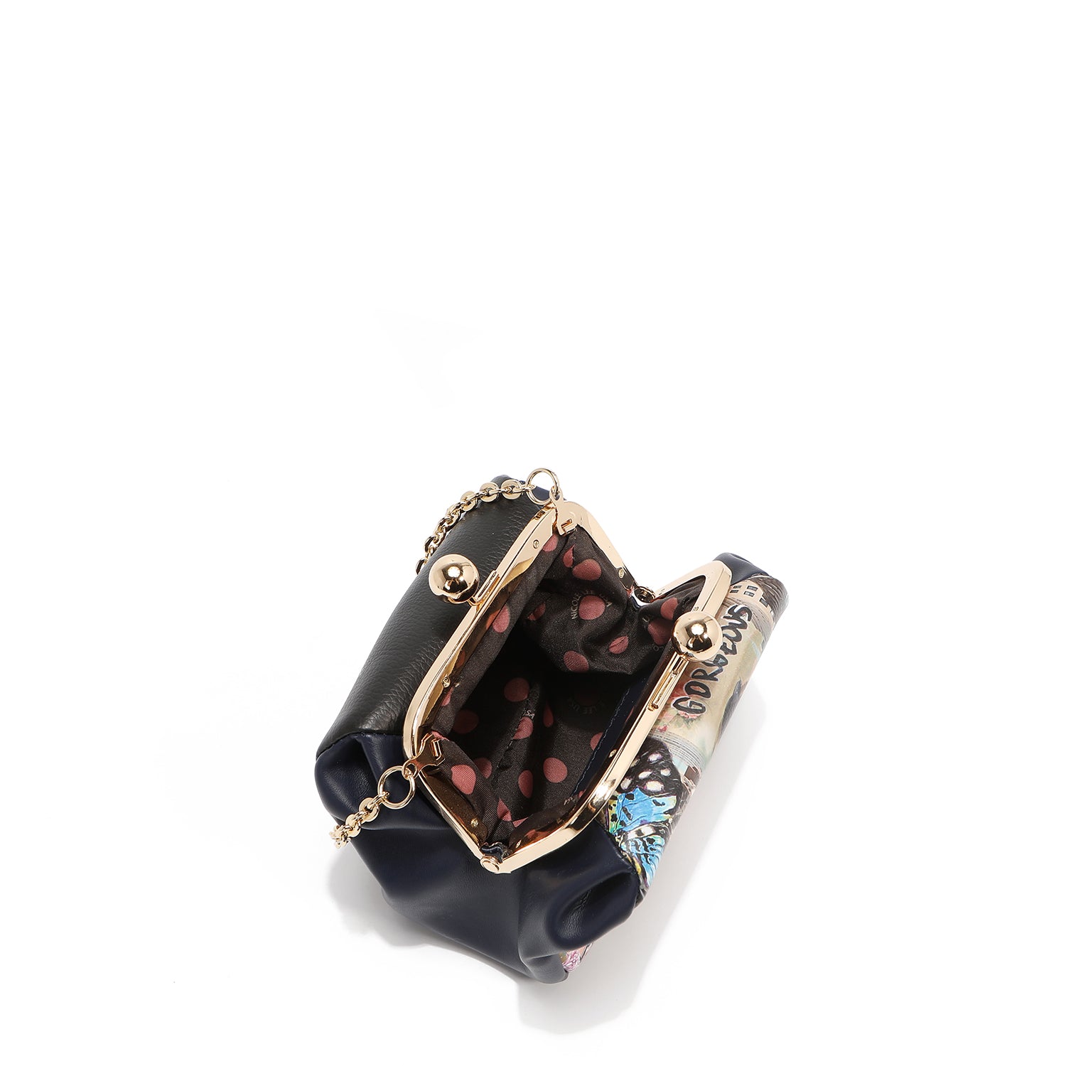 MINI BORSA A TRACOLLA CON CHIUSURA KISS LOCK (<tc>DREAM COMES TRUE</tc>)