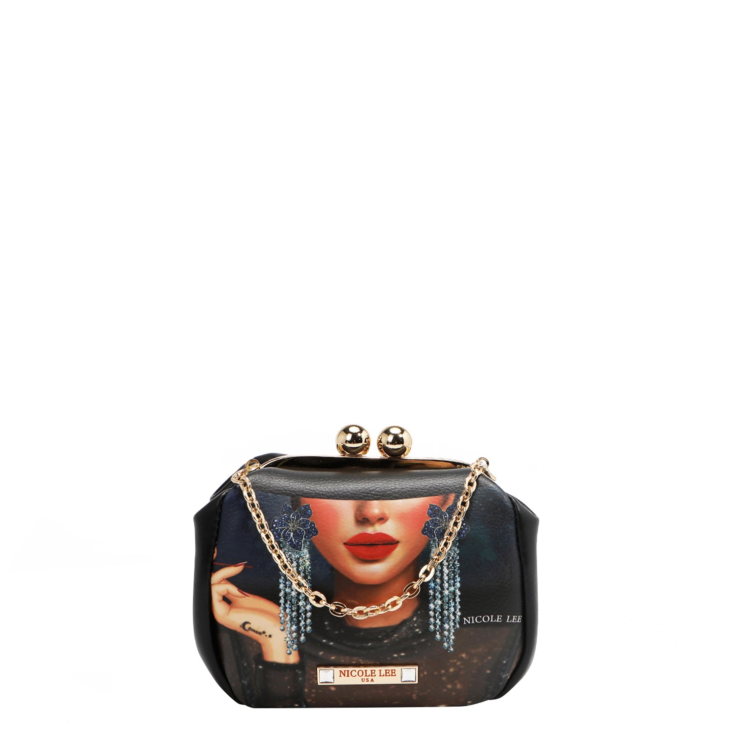 MINI CROSSBODY BAG WITH KISS LOCK CLOSURE (<tc>SAMANTHA LA BELLEZA</tc>)