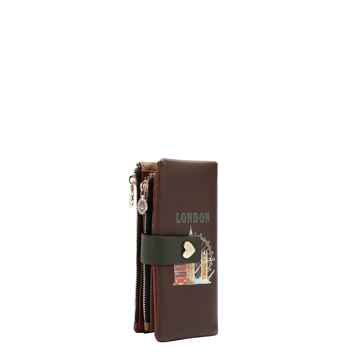 CARTERA CON CIERRE DE BROCHE (LONDON EYE-MARRON)