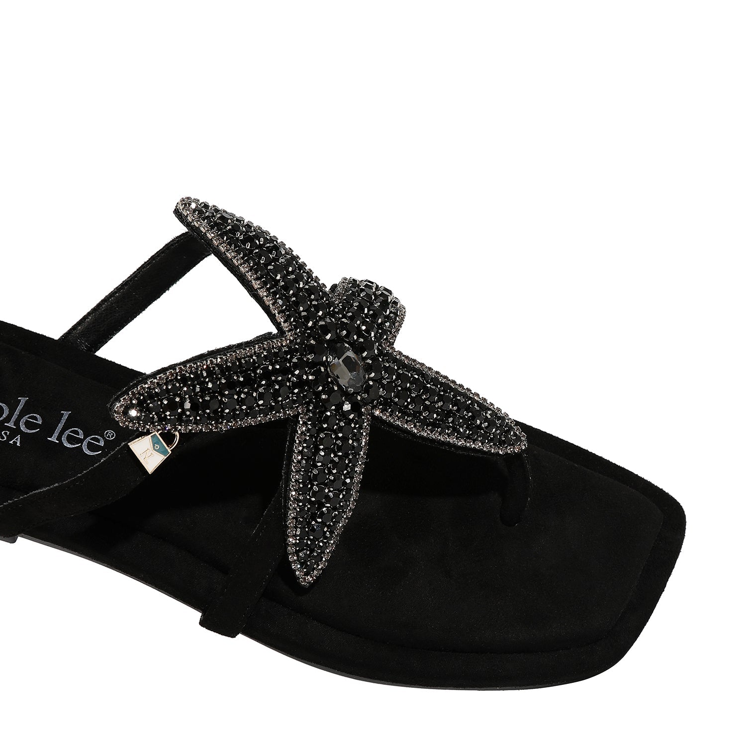 TOE SANDALS WITH STARFISH (BLACK)