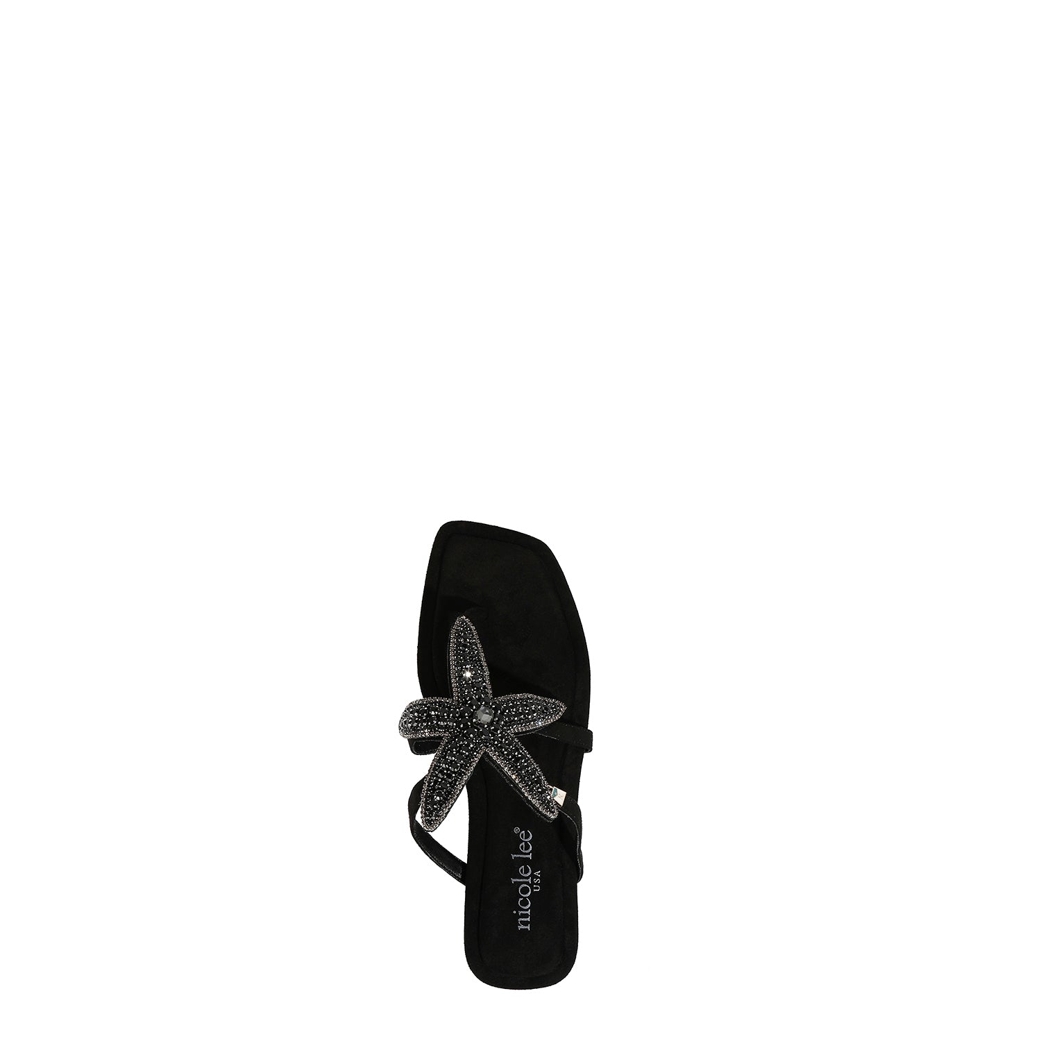 TOE SANDALS WITH STARFISH (BLACK)