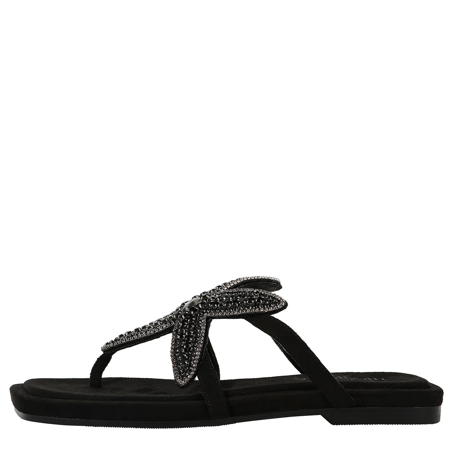Zehensandalen mit Seestern (schwarz)
