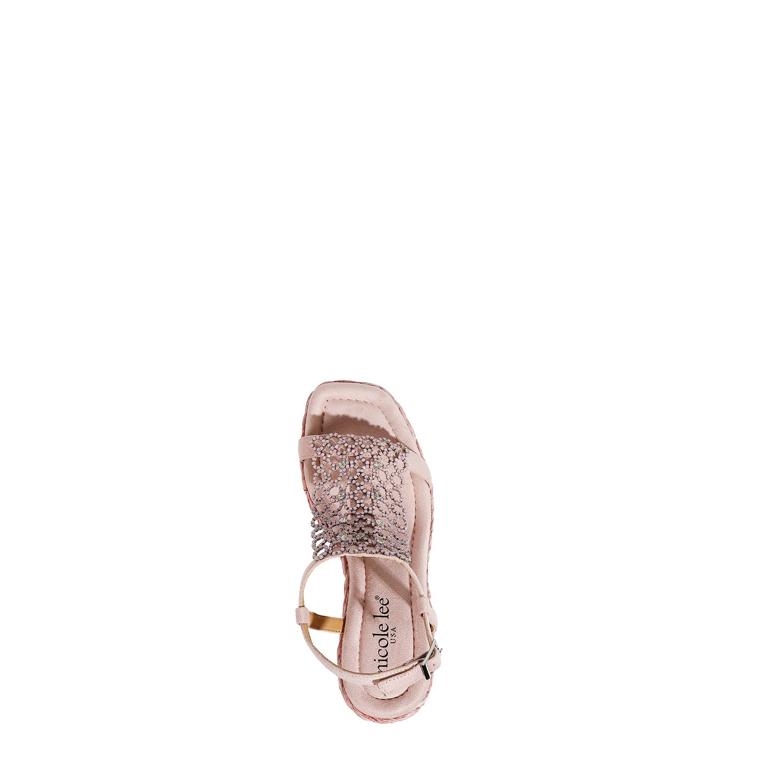 SANDAL WITH PLATFORM AND CRYSTAL CHAIN (PINK)