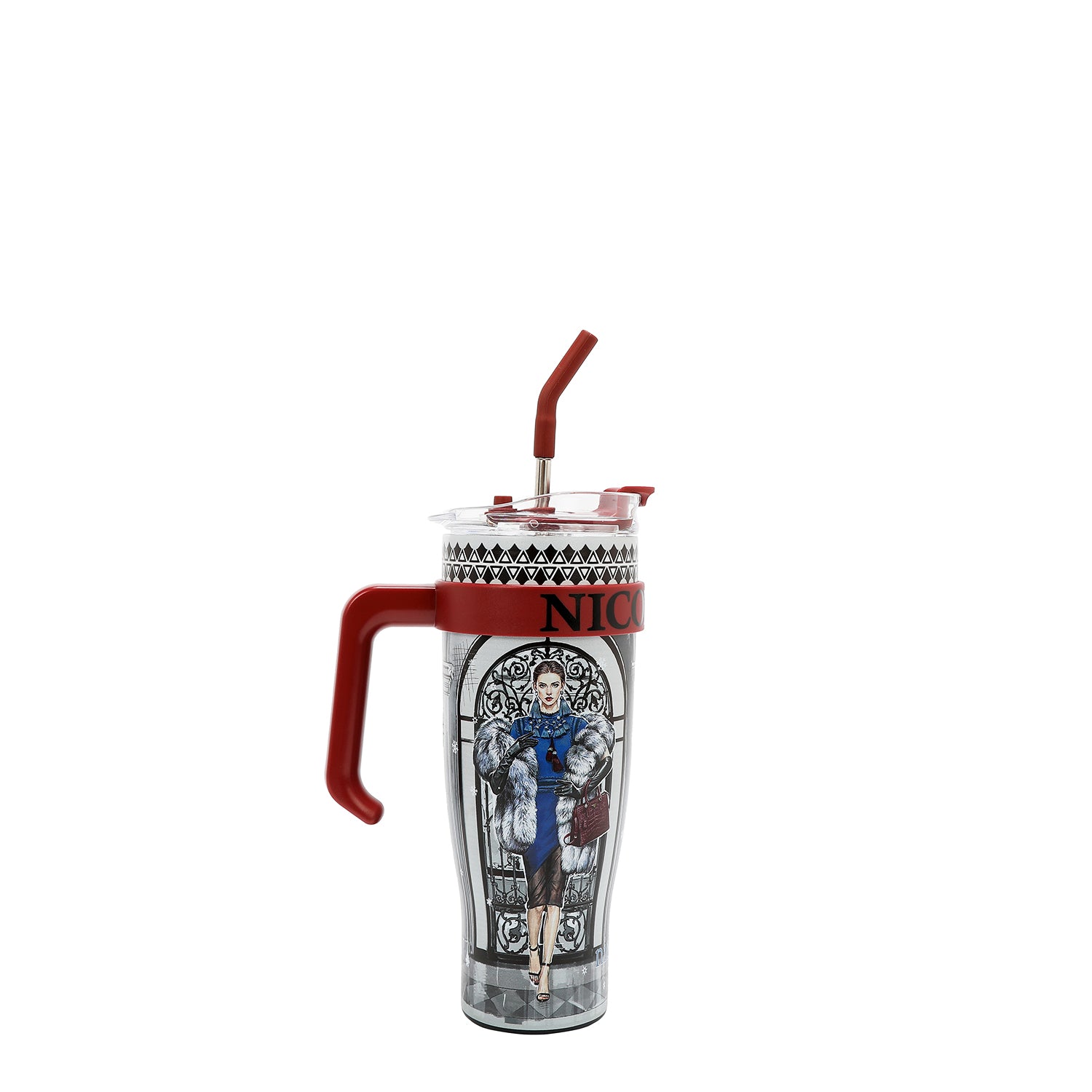 1,2L DESIGNERBECHER MIT GRIFF (<tc>MODA SNOWFLAKE</tc>)