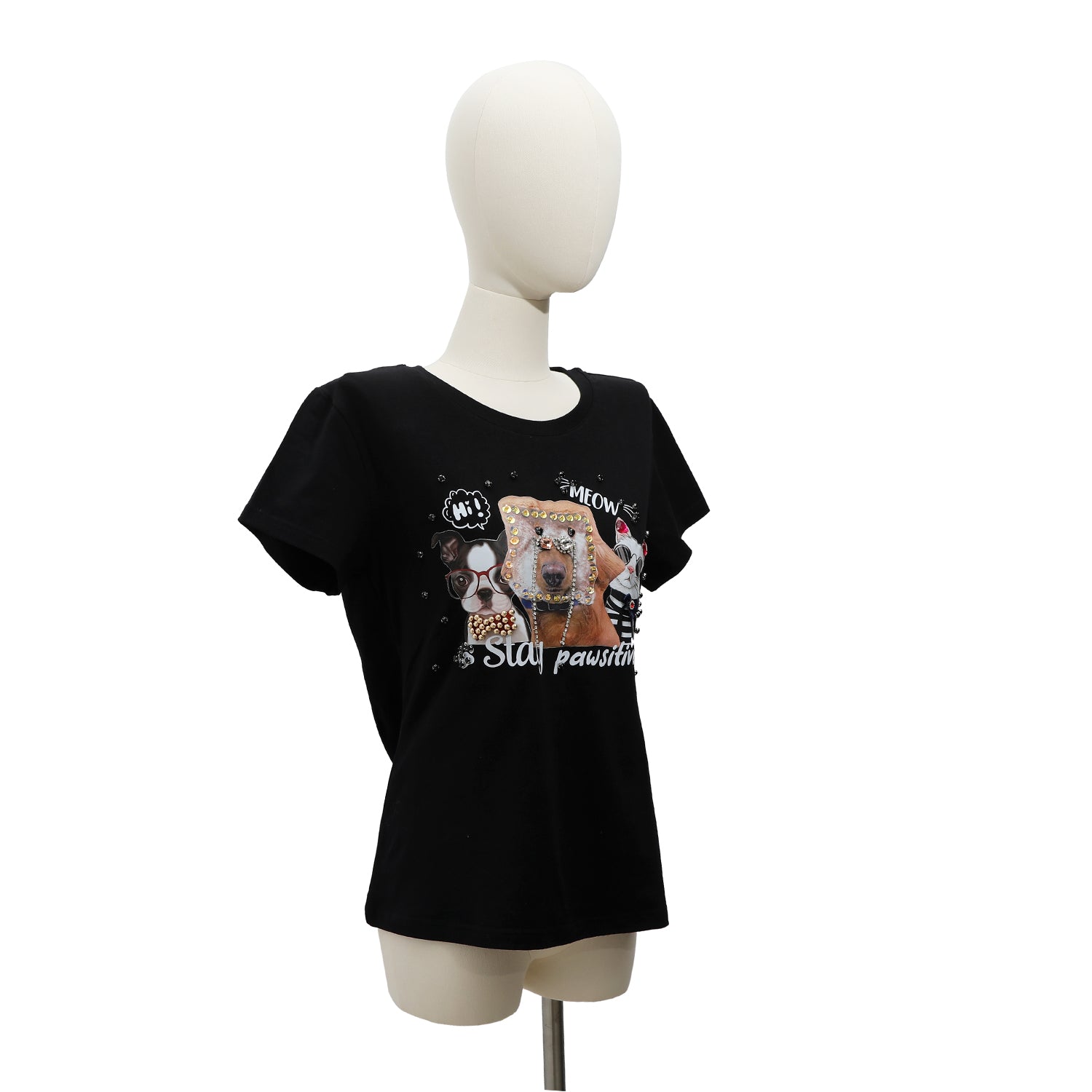 NICOLE LEE FASHION T-SHIRT WITH SHINY (BIG BROTHER)