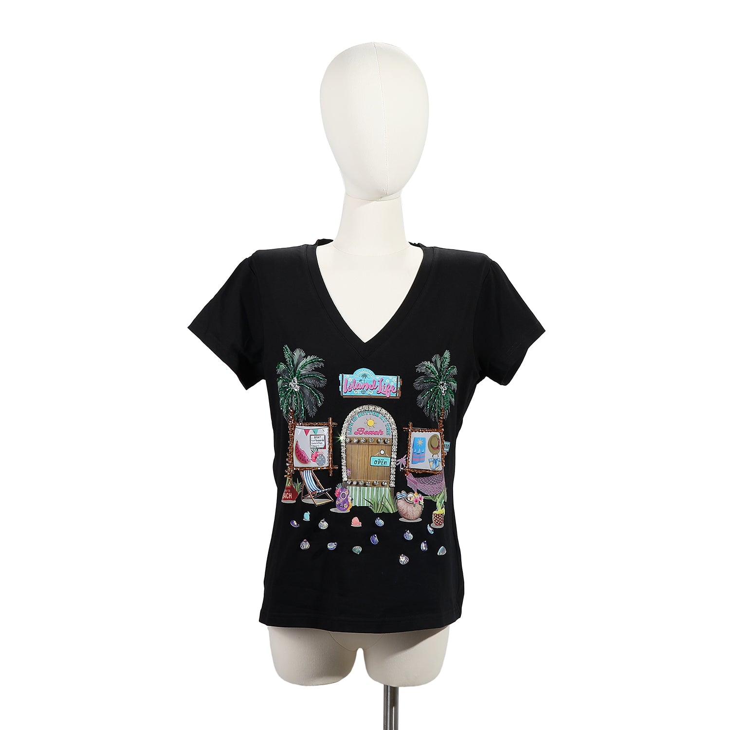 FASHION V-NECK T-SHIRT (<tc>SUN & SAND</tc>)