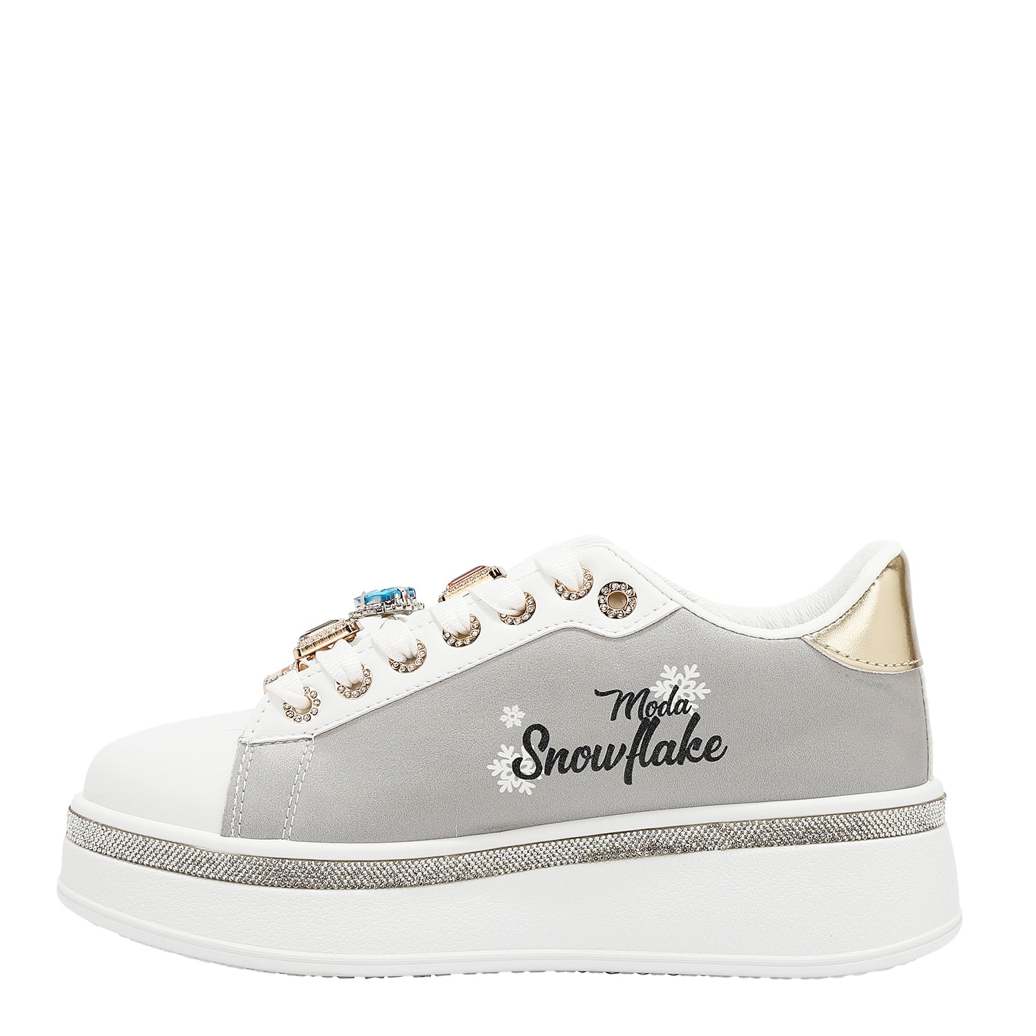 MODISCHE SCHUHE MIT STRASSSTEINEN (<tc>MODA SNOWFLAKE</tc>)