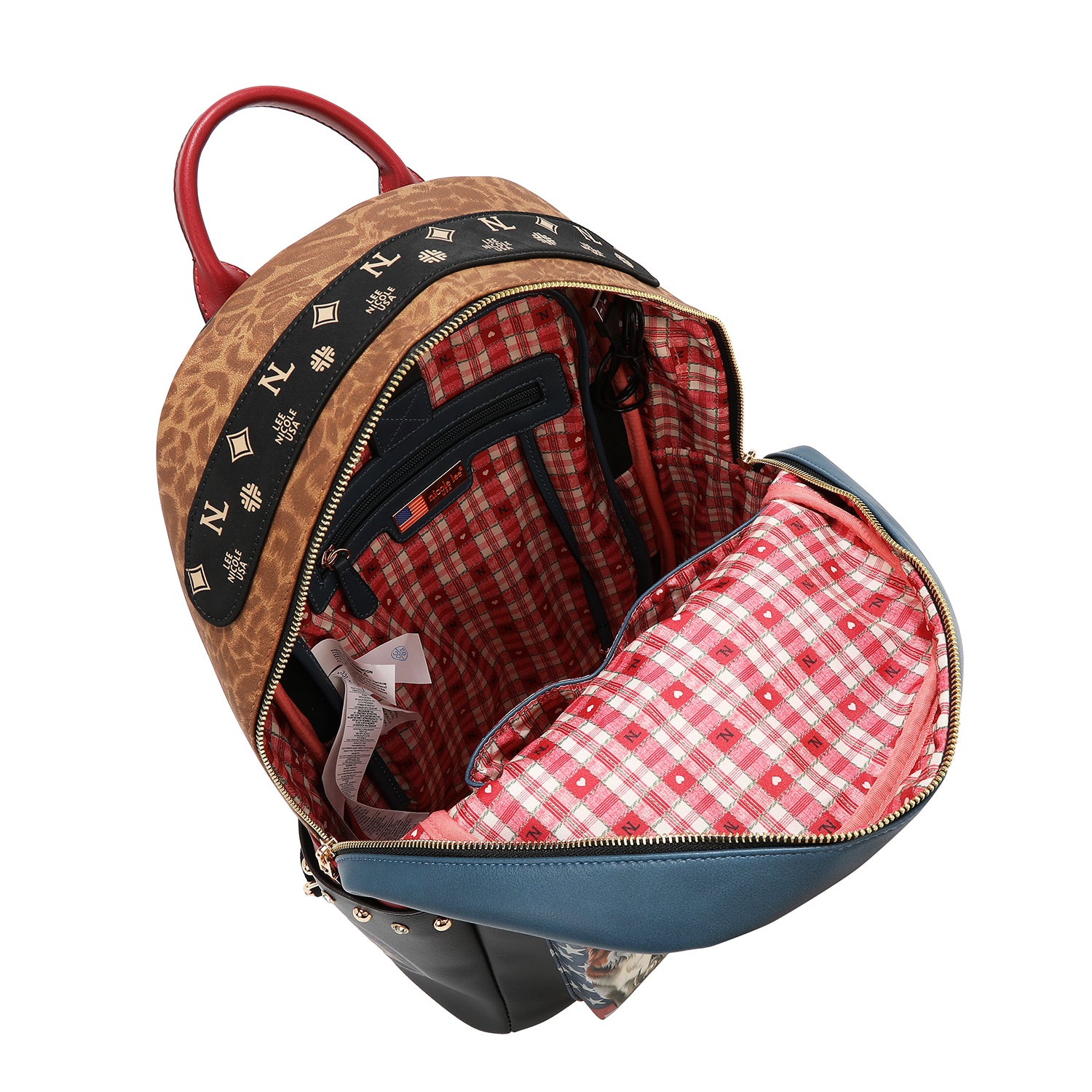 LARGE FASHION BACKPACK WITH USB CHARGING PORT AND BAG (<tc>DREAM COMES TRUE</tc>)